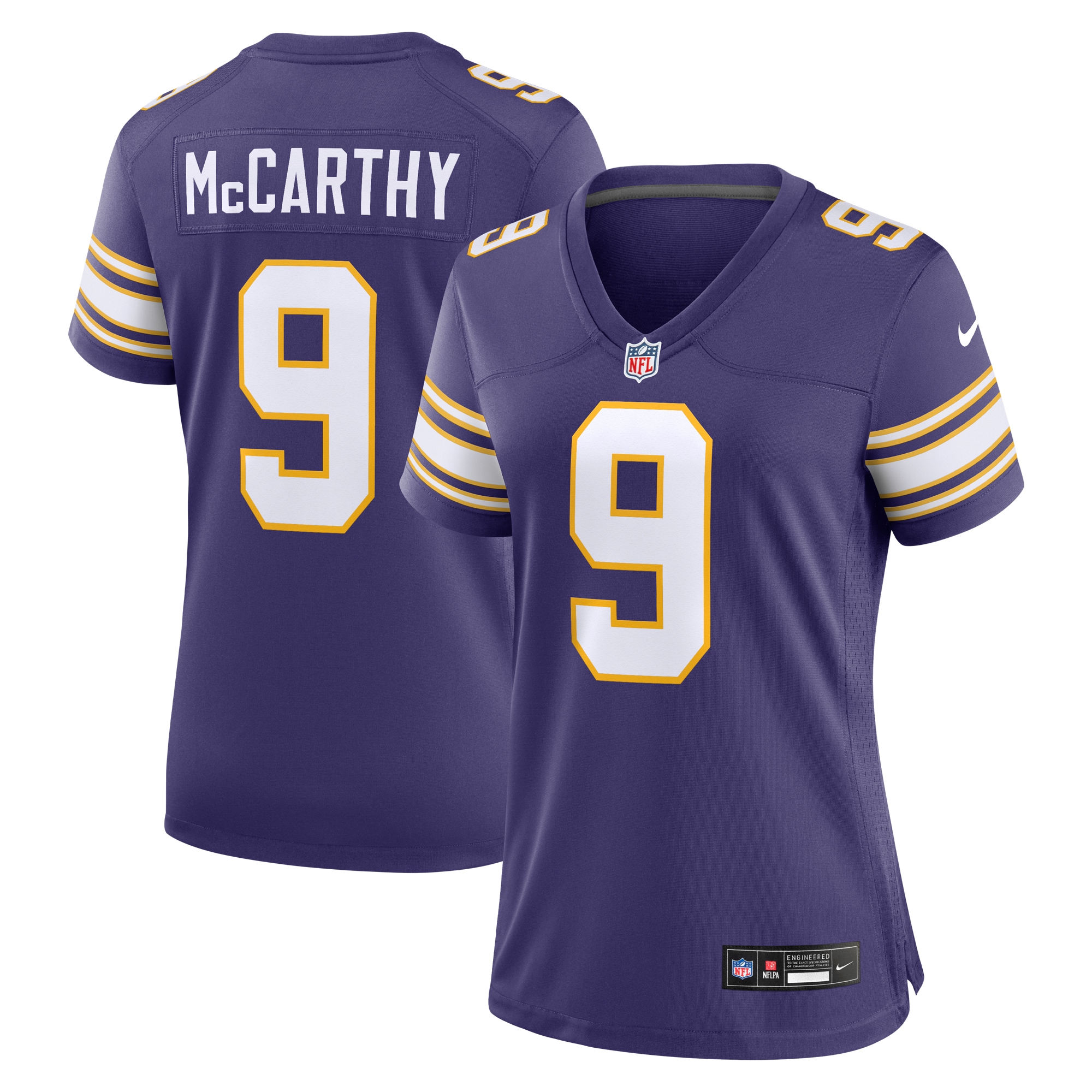 Women's Minnesota Vikings J.J. McCarthy Purple 2nd Alternate Player Game Jersey JS4881 Saliibo