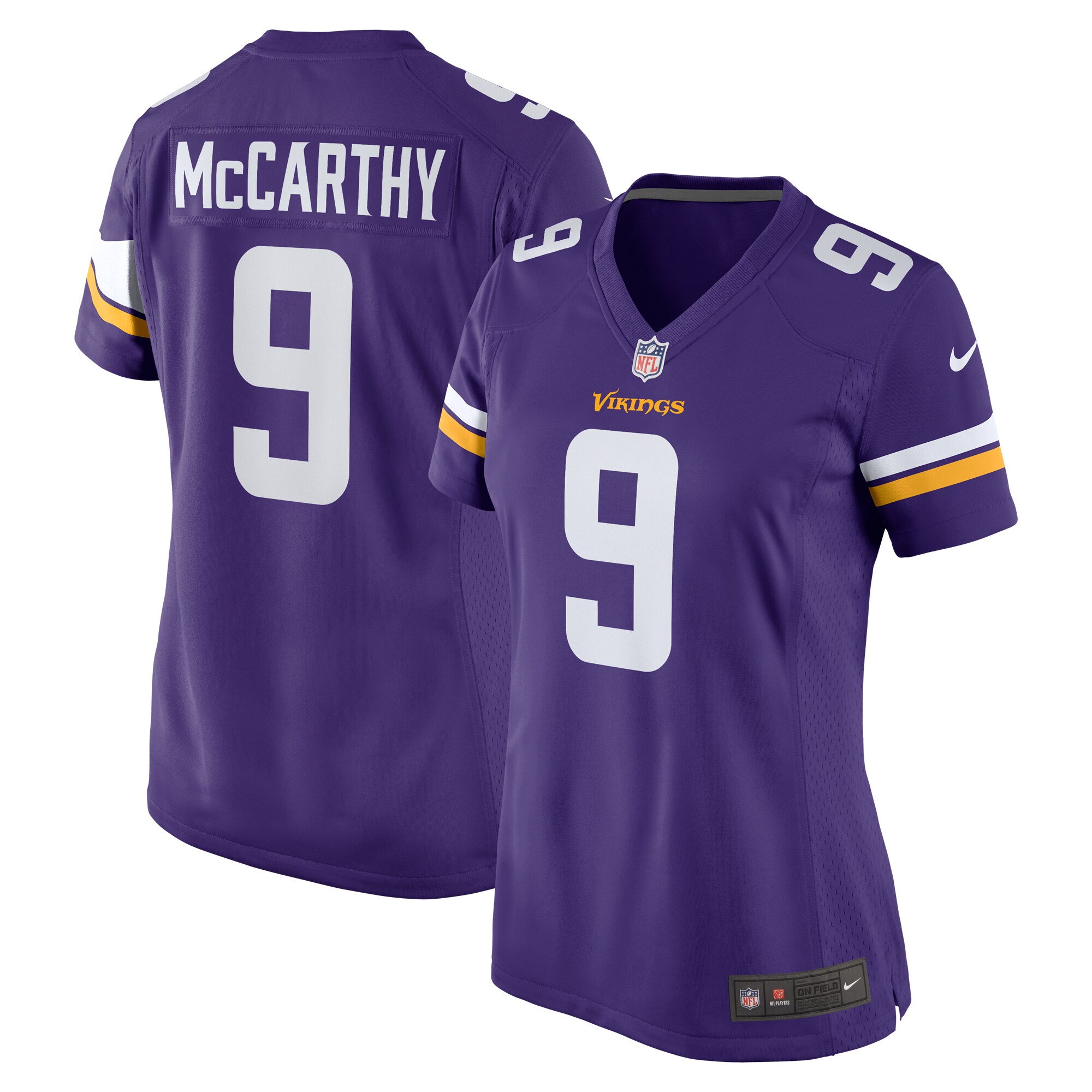 Women's Minnesota Vikings J.J. McCarthy Purple Player Game Jersey JS8939 Saliibo