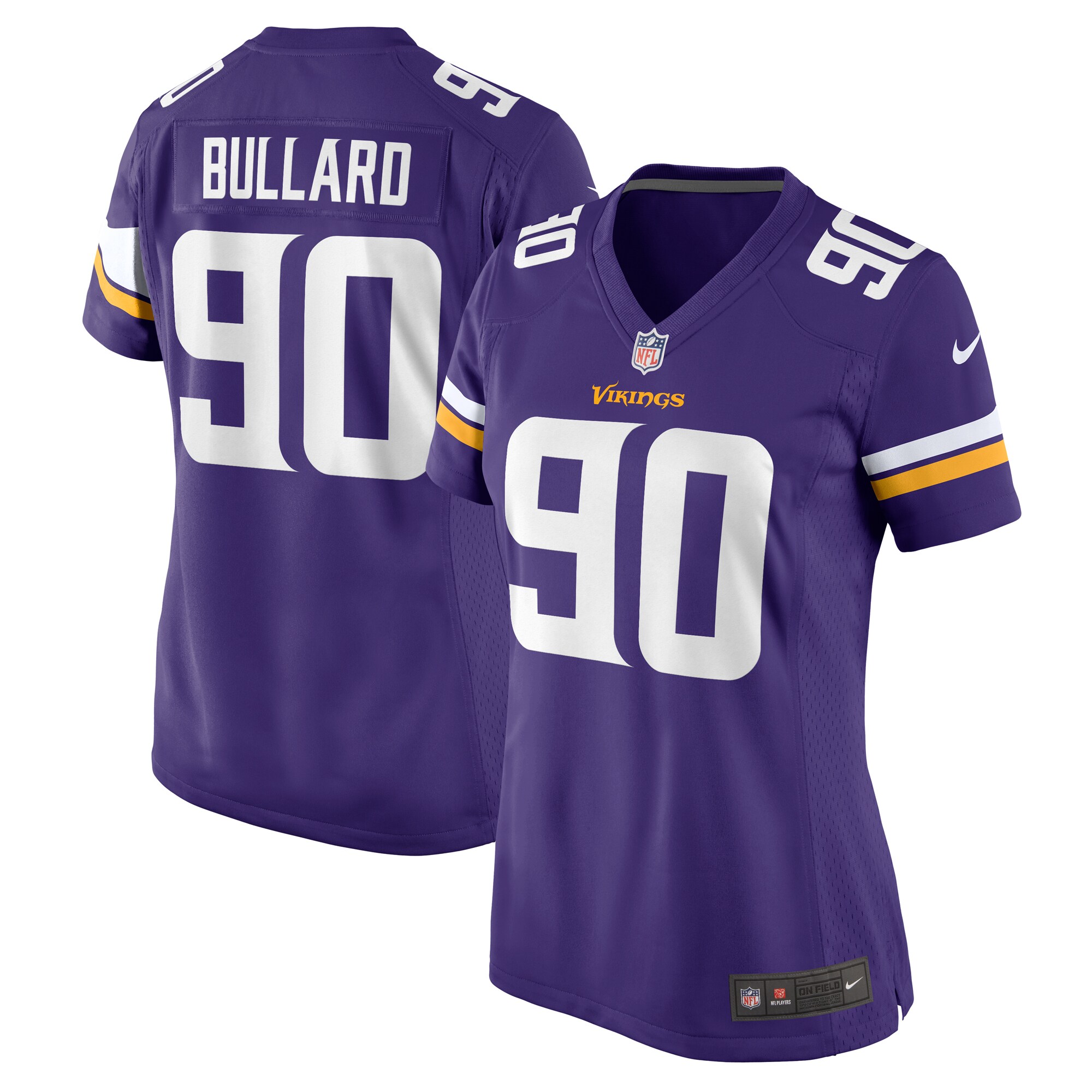 Women's Minnesota Vikings Jonathan Bullard Purple Game Jersey JS4004 Saliibo