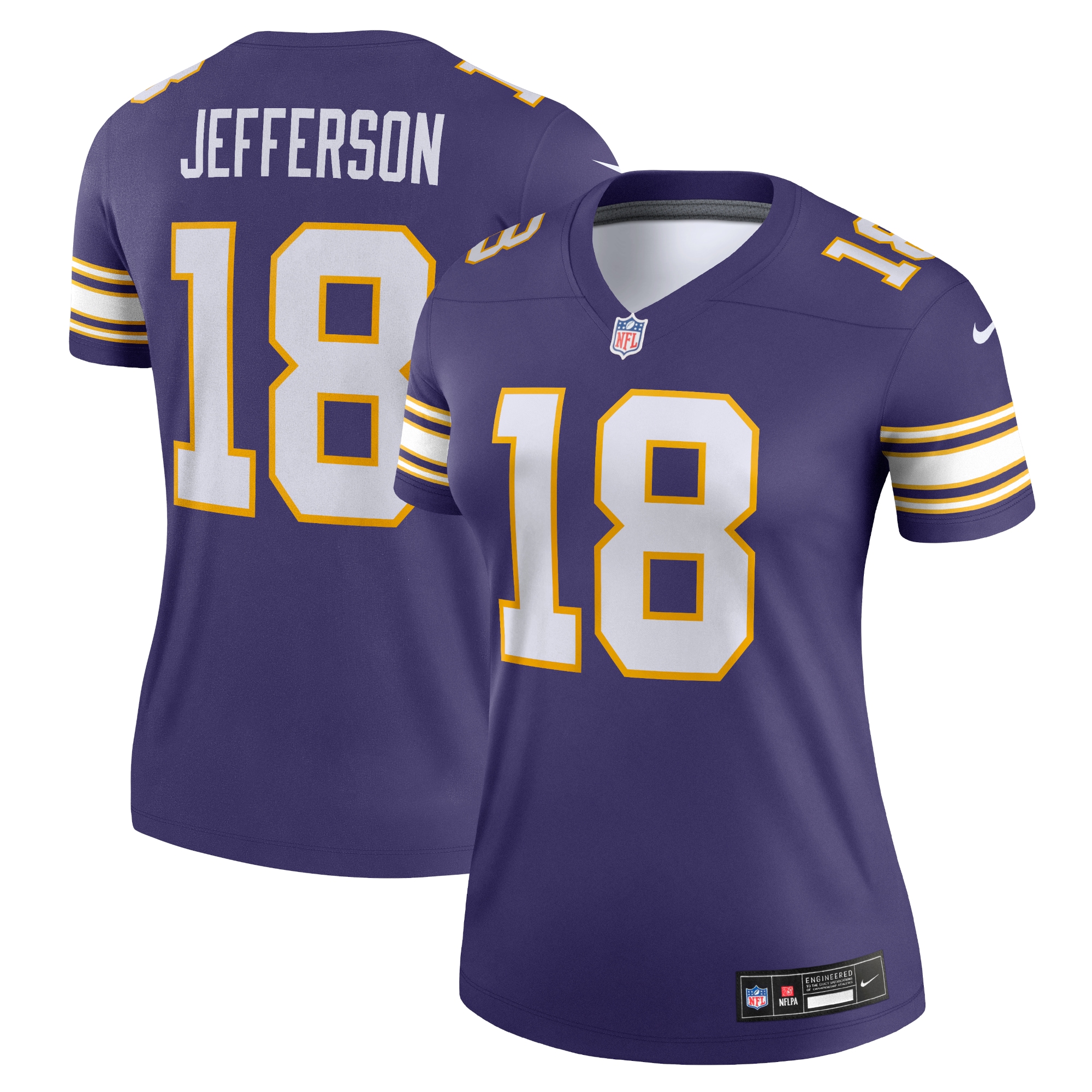 Women's Minnesota Vikings Justin Jefferson Purple Alternate Legend Player Performance Top JS6135 Saliibo
