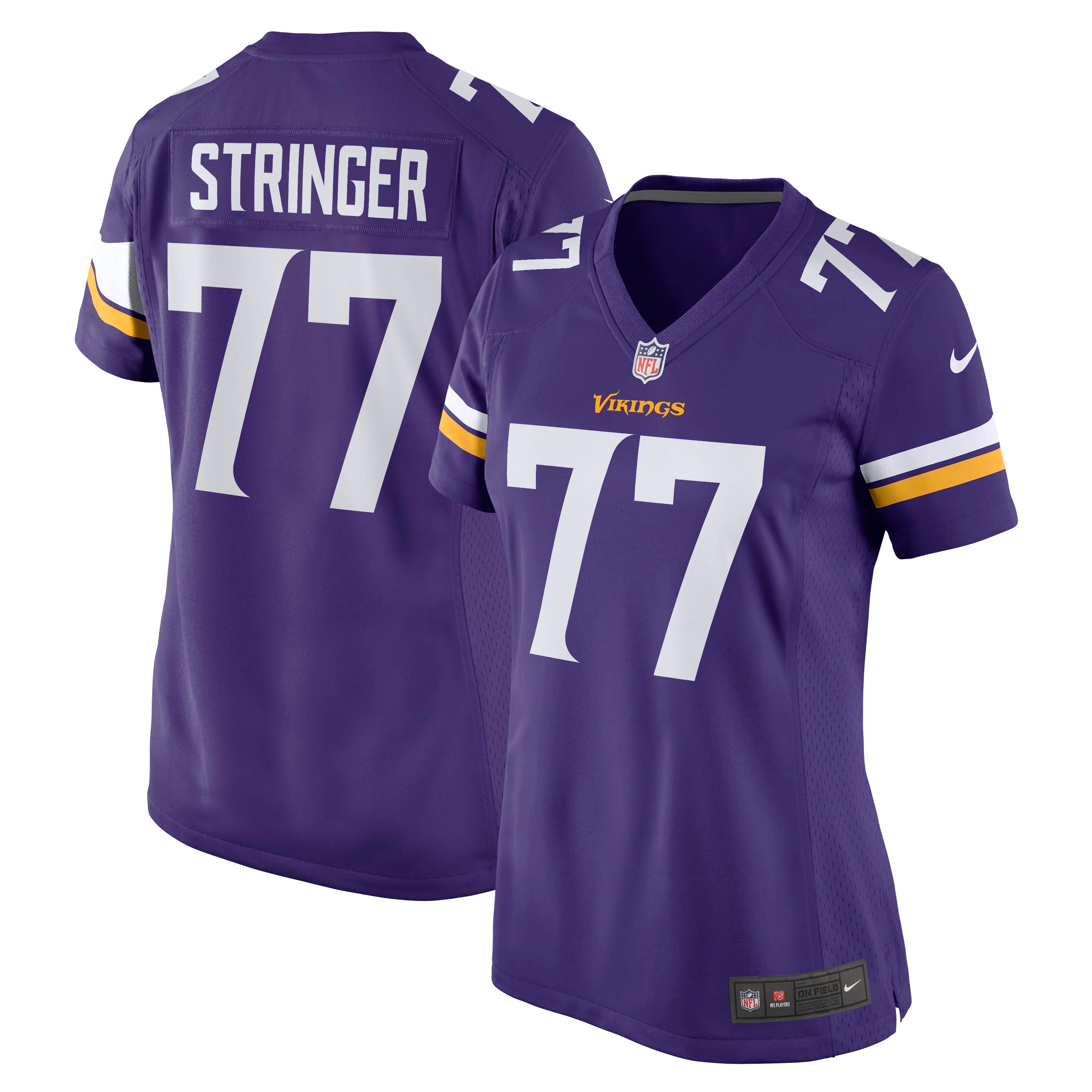 Women's Minnesota Vikings Korey Stringer Purple Retired Player Jersey JS6687 Saliibo