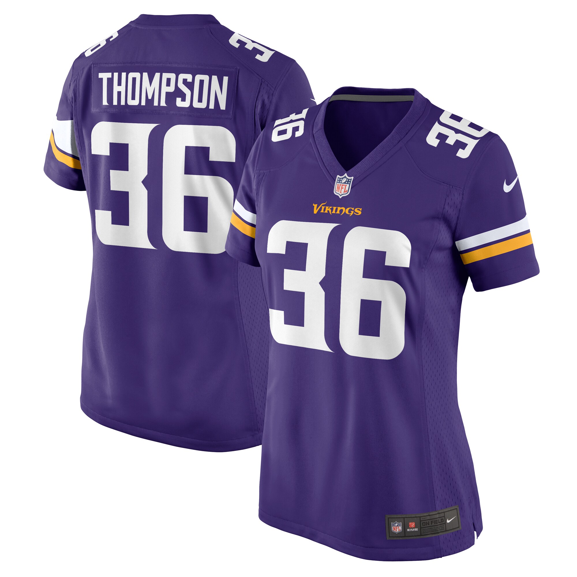 Women's Minnesota Vikings NaJee Thompson Purple Game Jersey JS8145 Saliibo