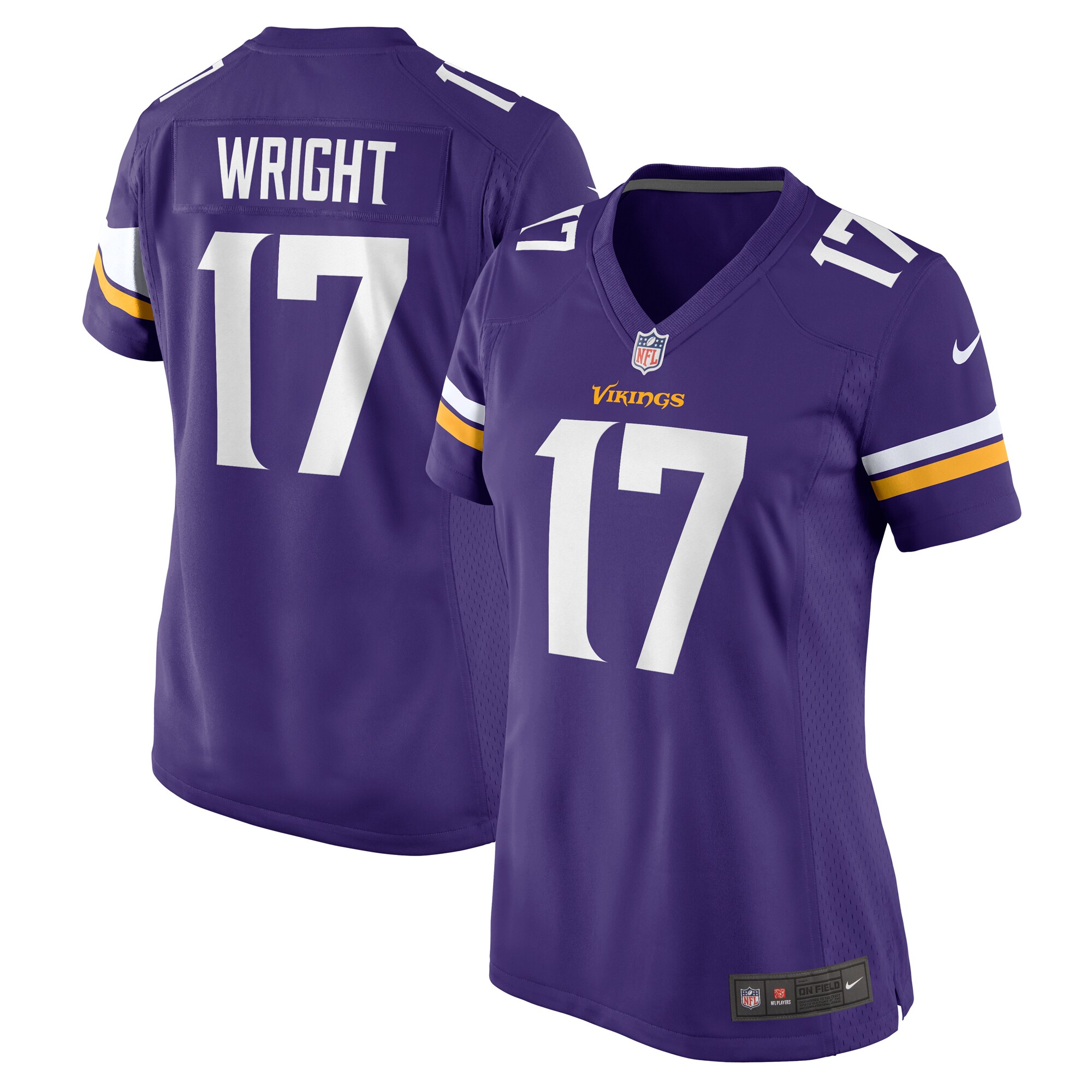 Women's Minnesota Vikings Ryan Wright Purple Game Jersey JS1204 Saliibo
