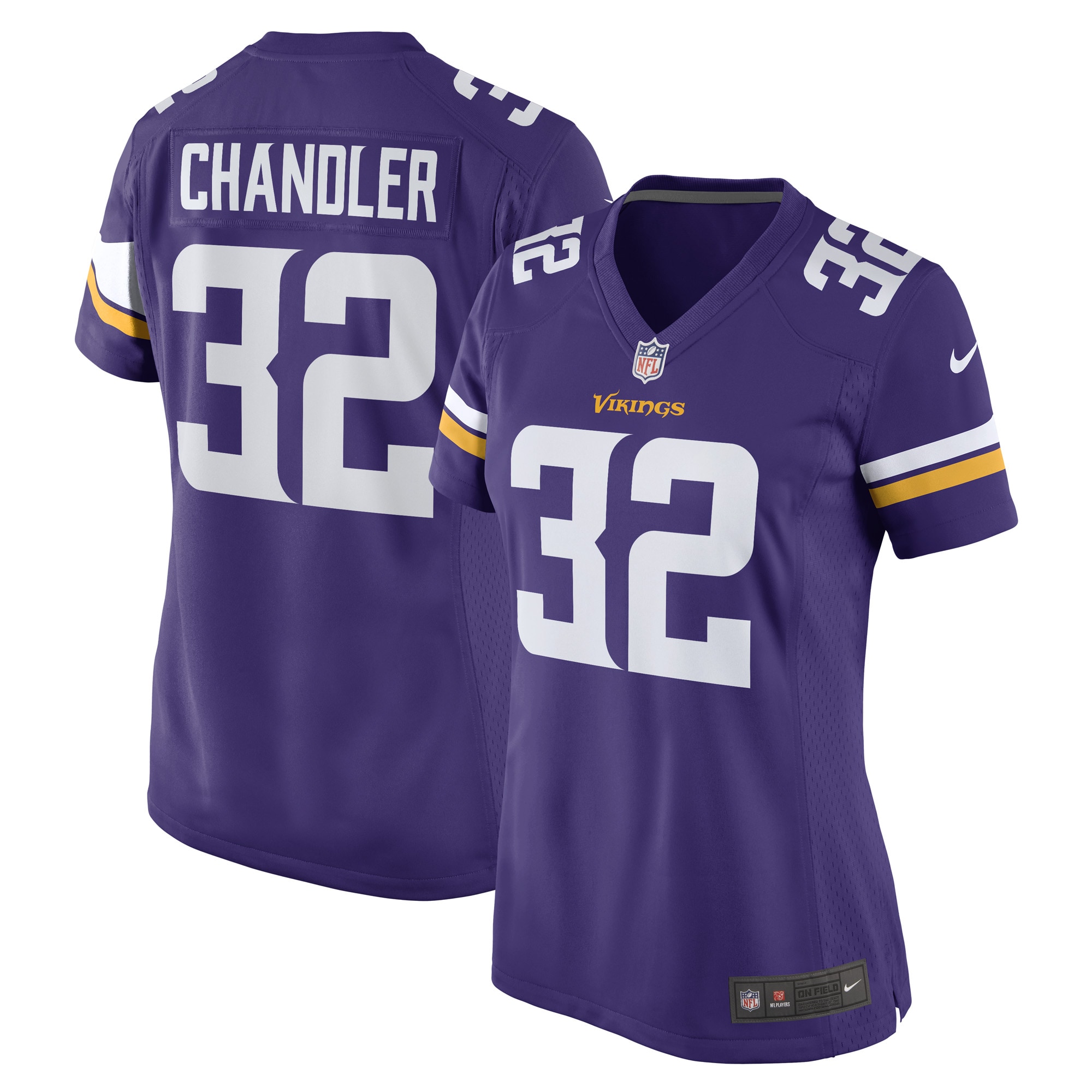 Women's Minnesota Vikings Ty Chandler Purple Game Player Jersey JS3479 Saliibo