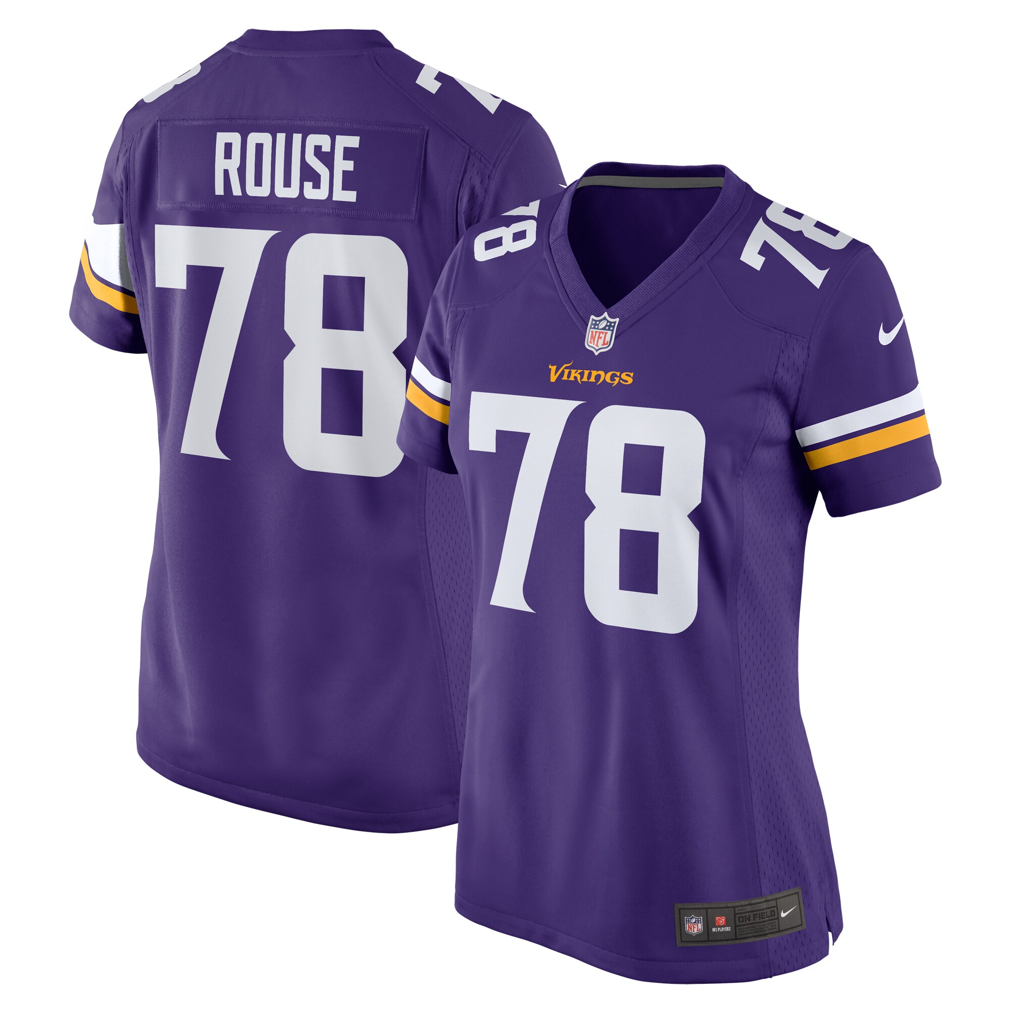 Women's Minnesota Vikings Walter Rouse Purple Game Jersey JS3350 Saliibo
