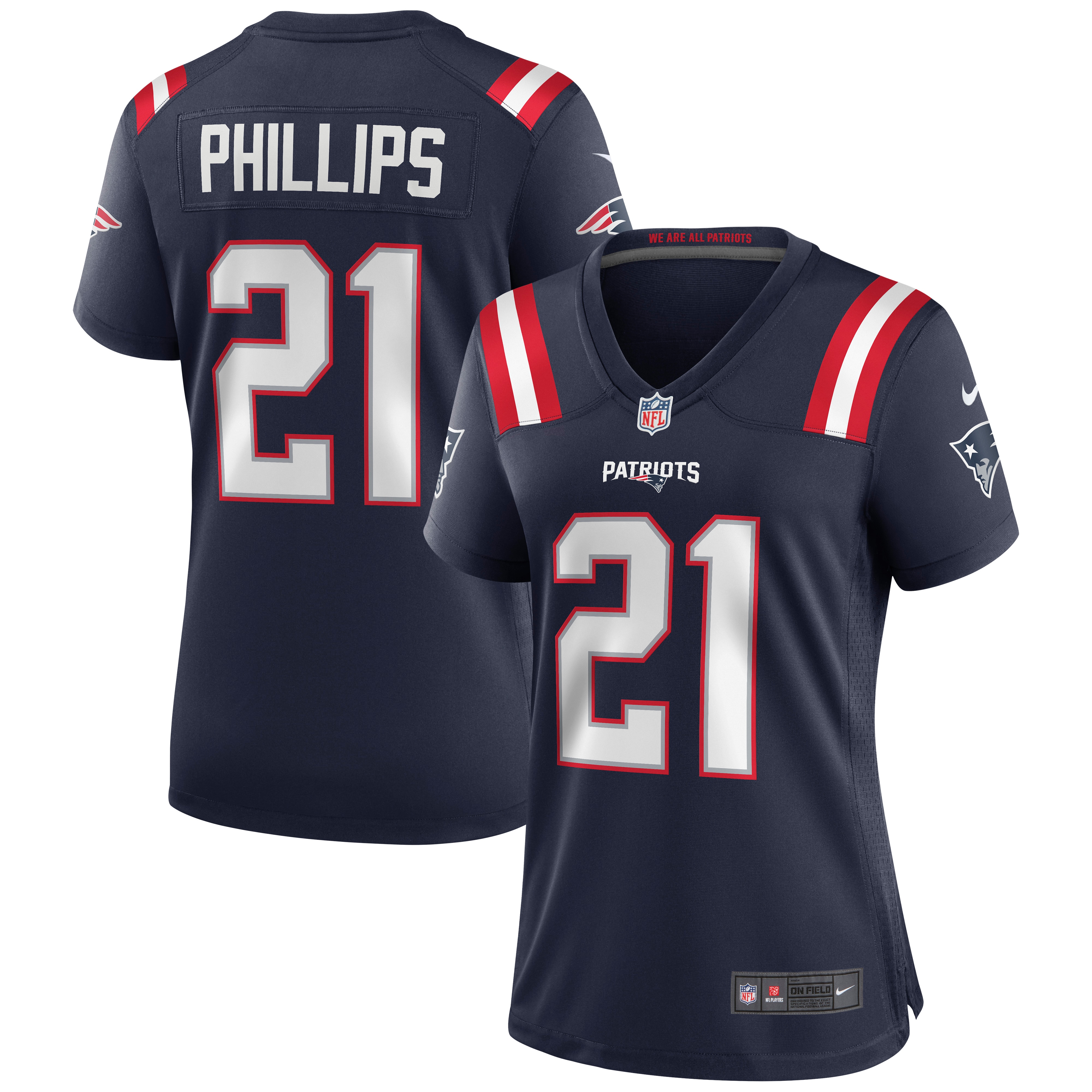 Women's New England Patriots Adrian Phillips Navy Game Jersey JS6097 Saliibo