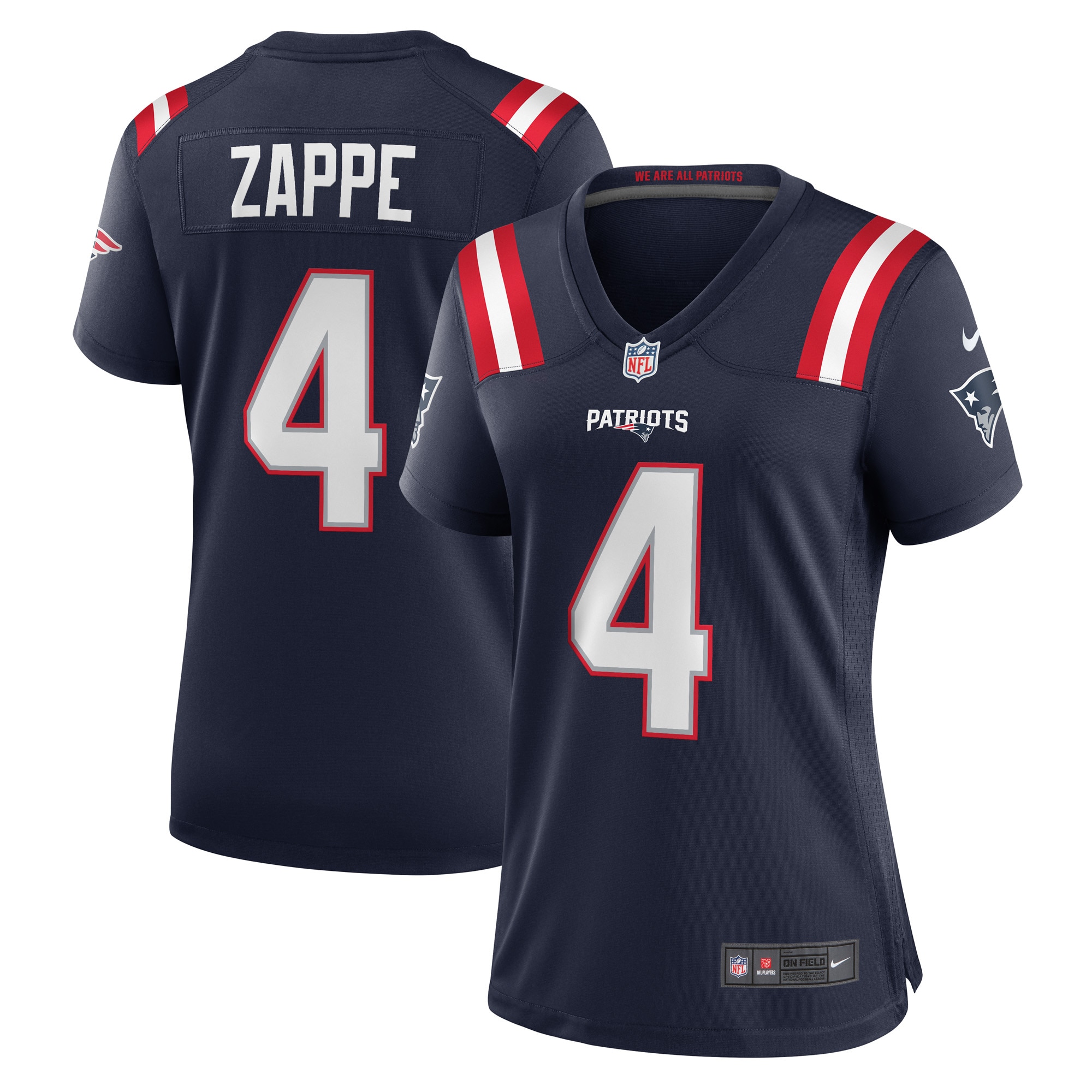 Women's New England Patriots Bailey Zappe Navy Game Player Jersey JS5797 Saliibo
