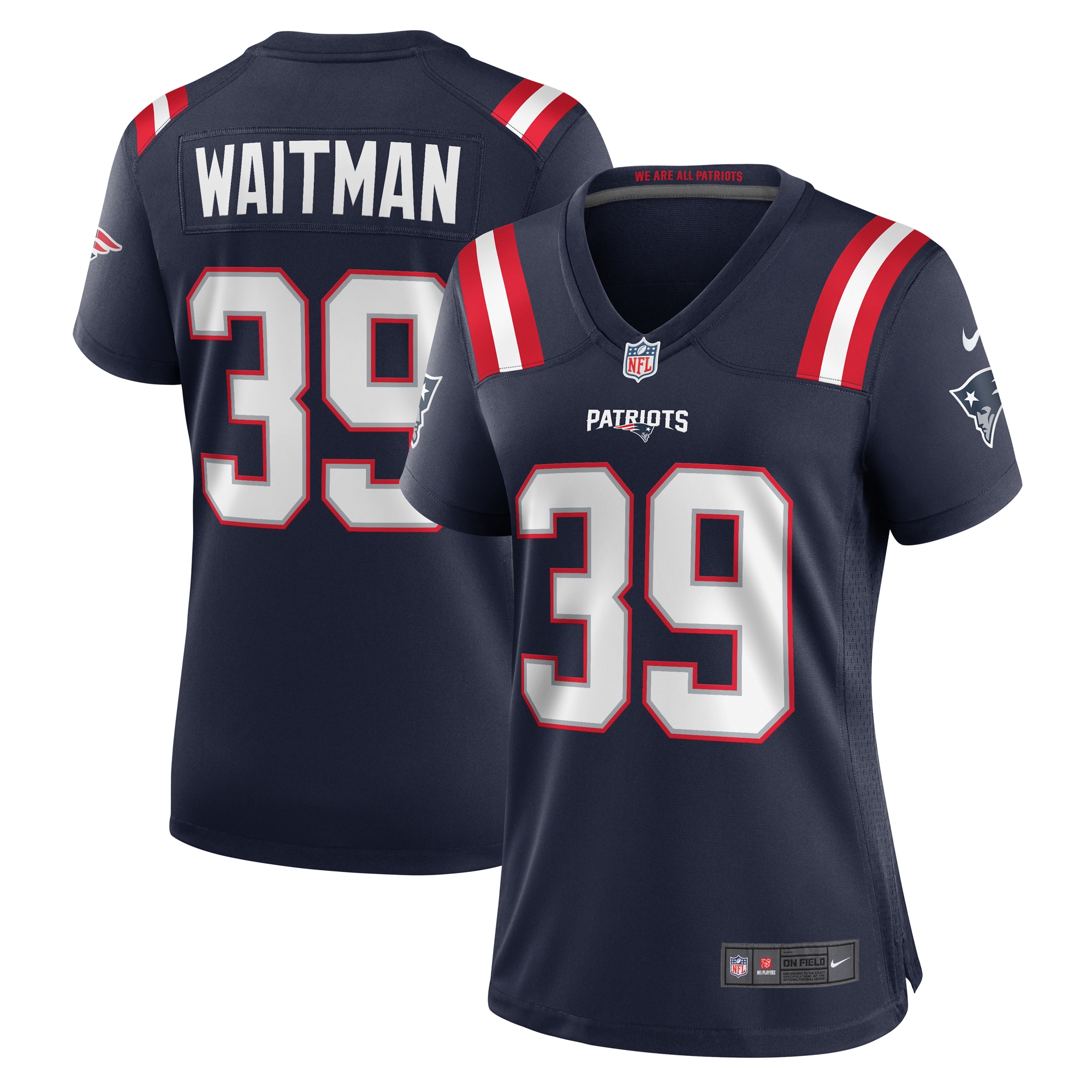 Women's New England Patriots Corliss Waitman Navy Team Game Jersey JS3467 Saliibo