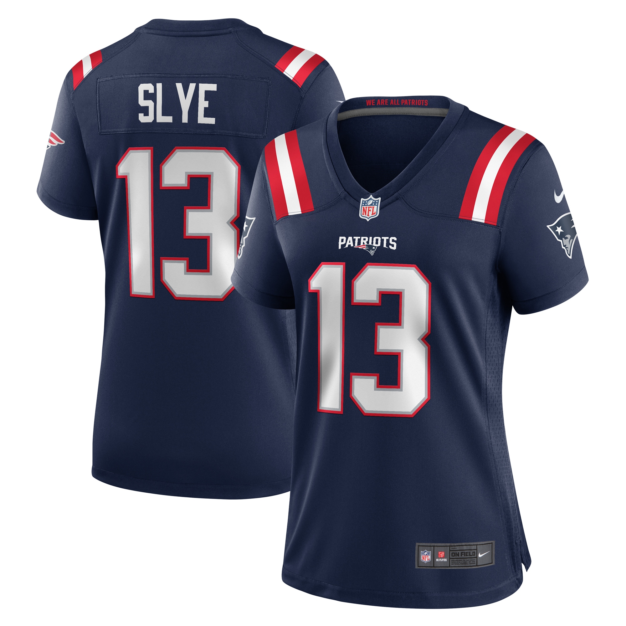 Women's New England Patriots Joey Slye Navy Game Jersey JS2094 Saliibo