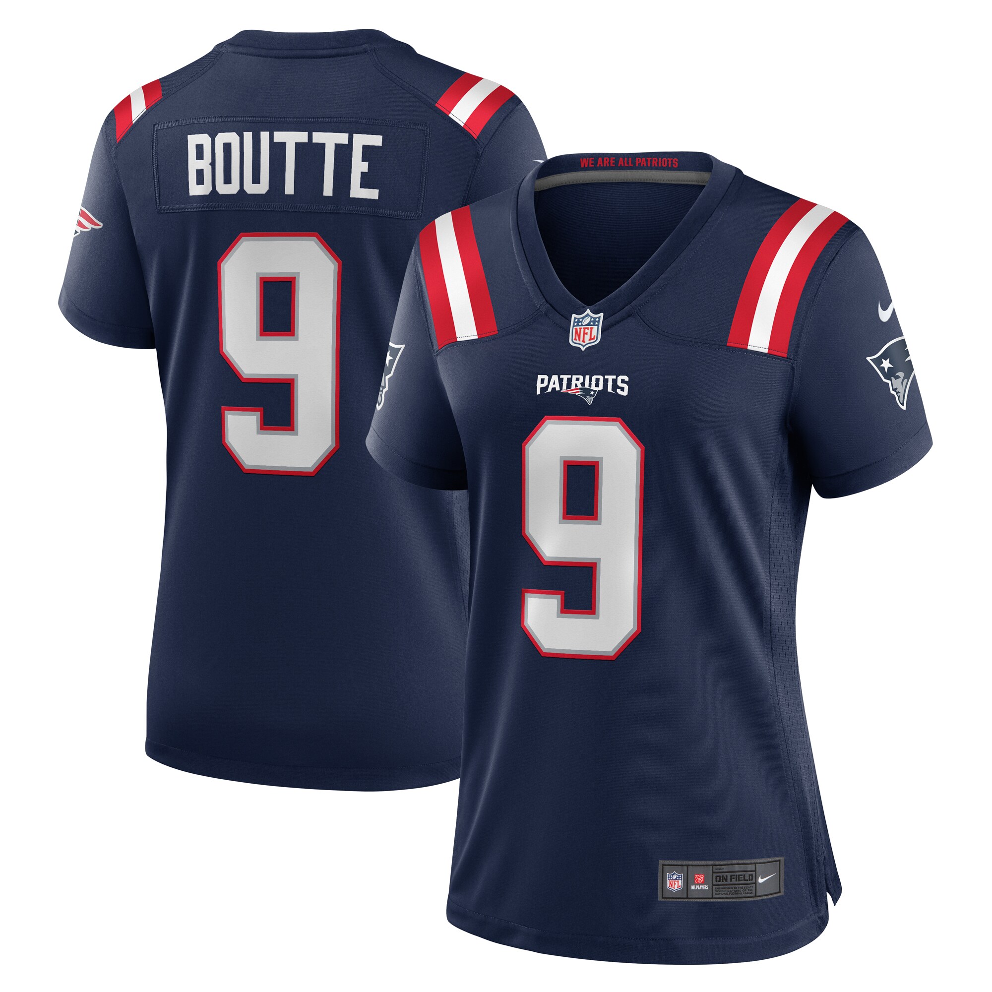 Women's New England Patriots Kayshon Boutte Navy Game Jersey JS8954 Saliibo