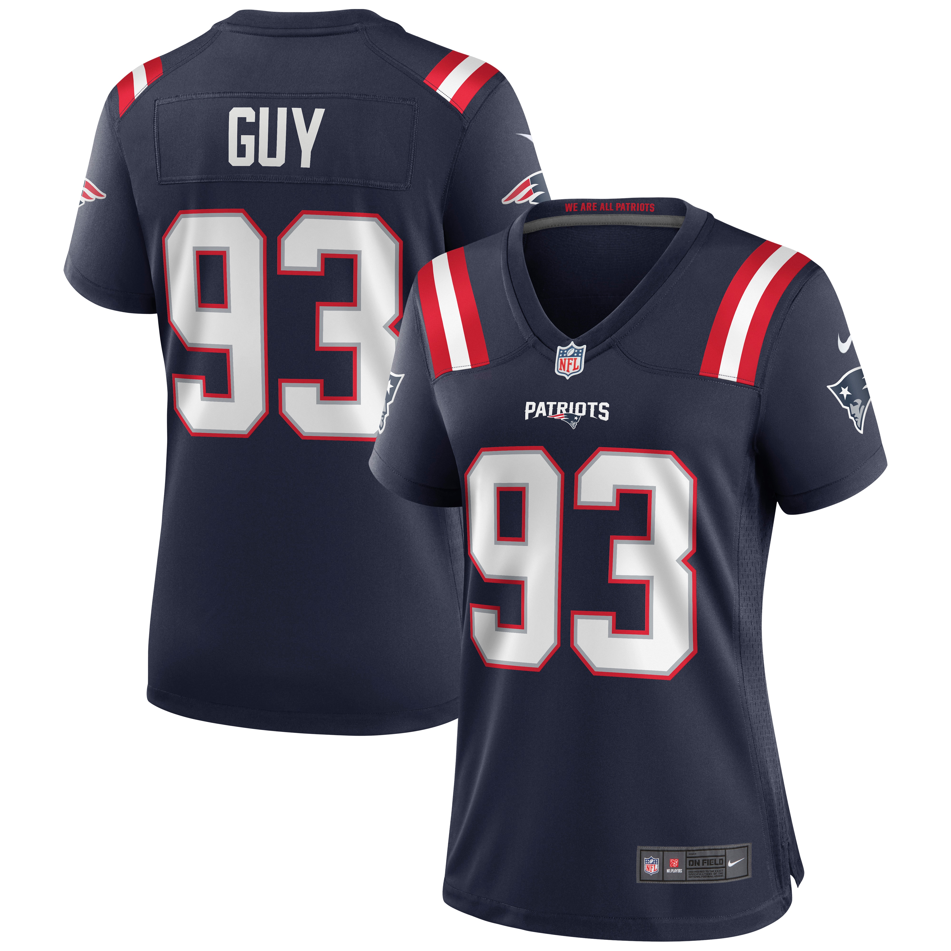 Women's New England Patriots Lawrence Guy Navy Game Jersey JS9730 Saliibo
