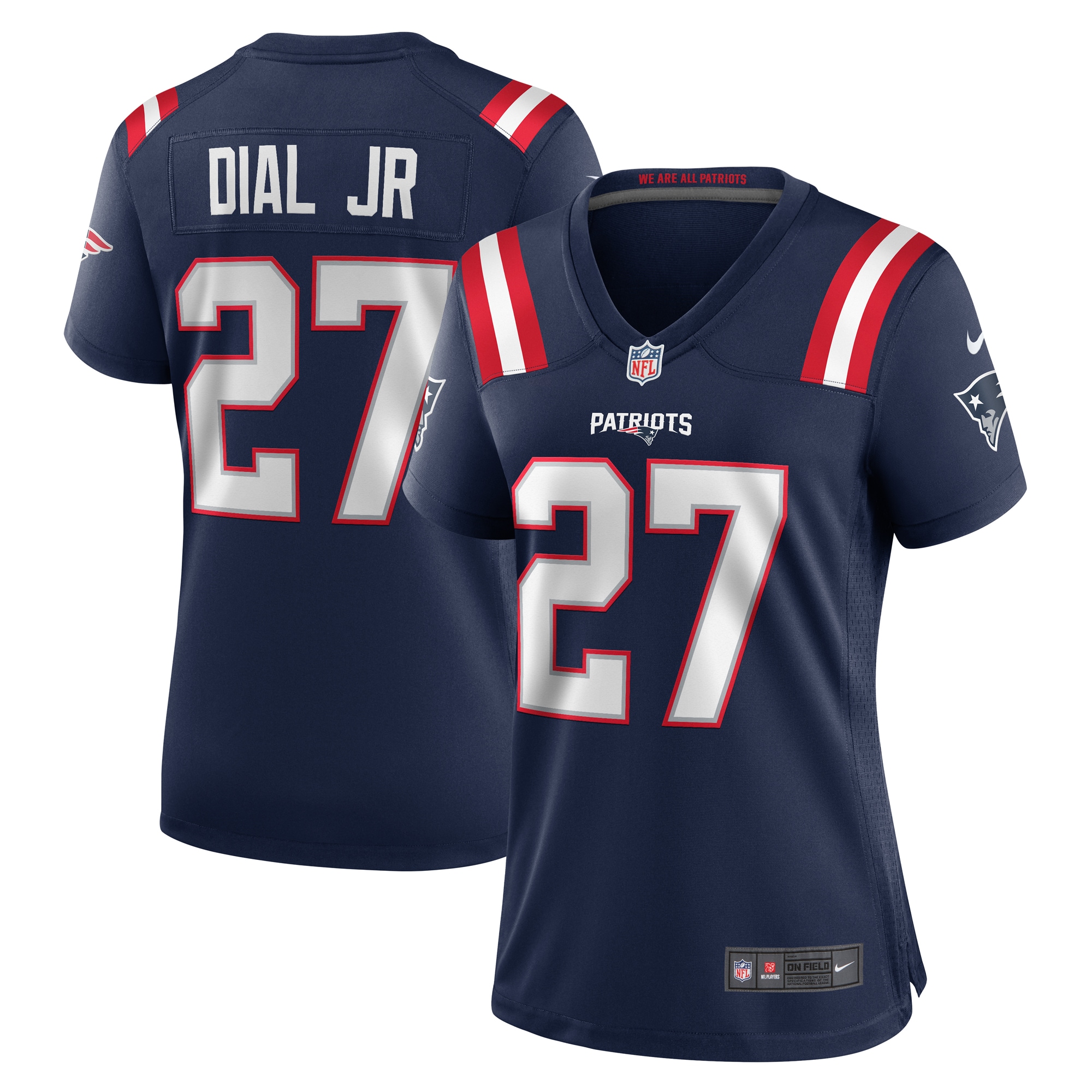 Women's New England Patriots Marcellas Dial Jr. Navy Game Jersey JS1739 Saliibo