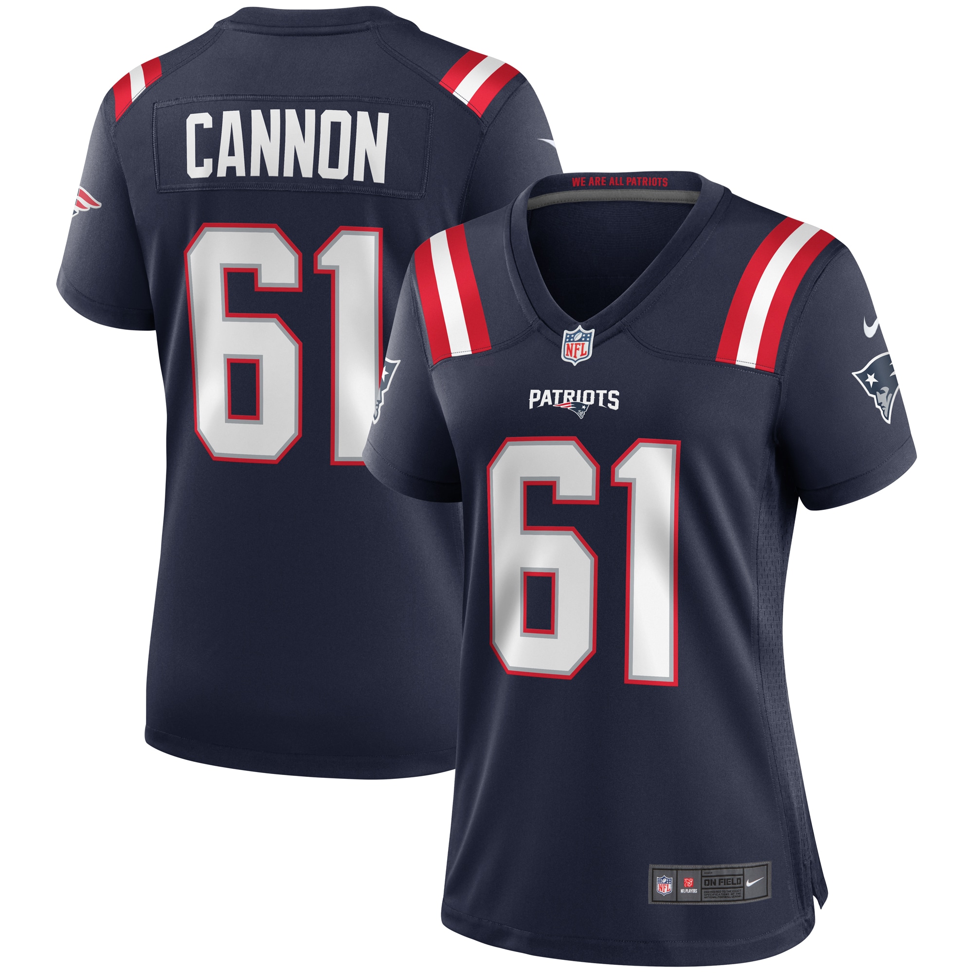 Women's New England Patriots Marcus Cannon Navy Game Jersey JS7263 Saliibo