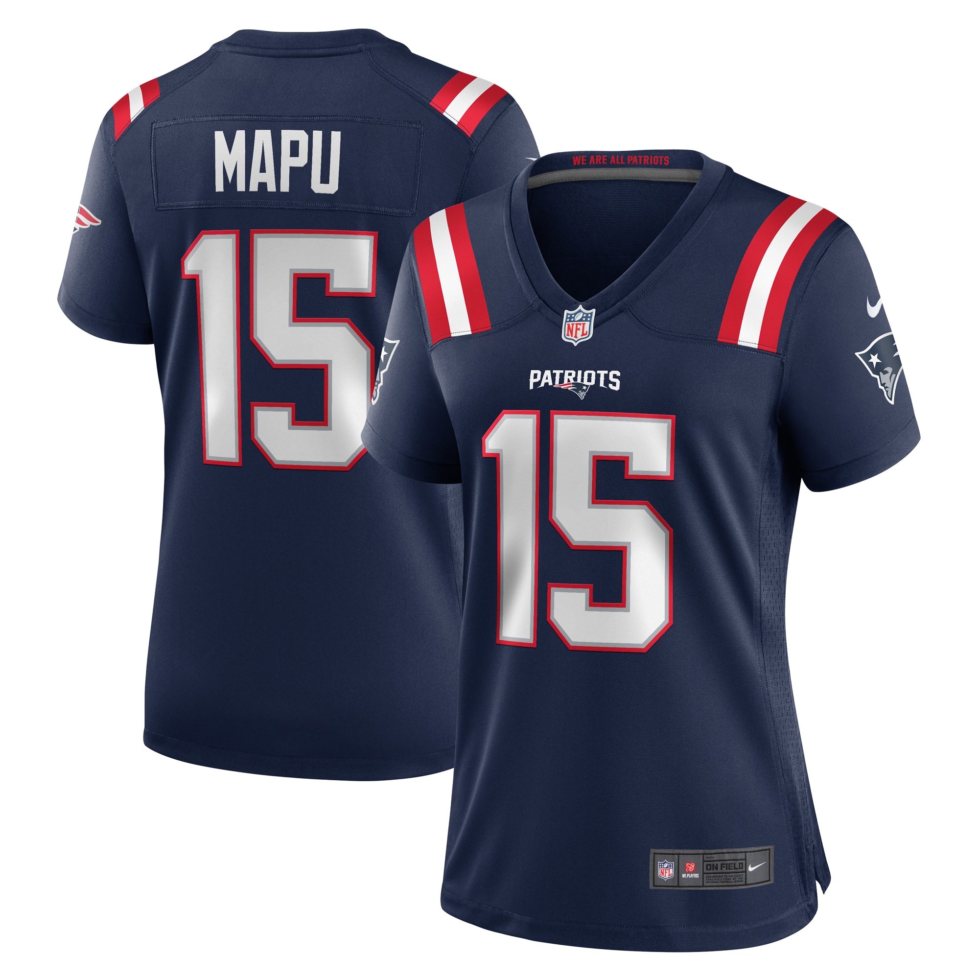 Women's New England Patriots Marte Mapu Navy Game Jersey JS6207 Saliibo