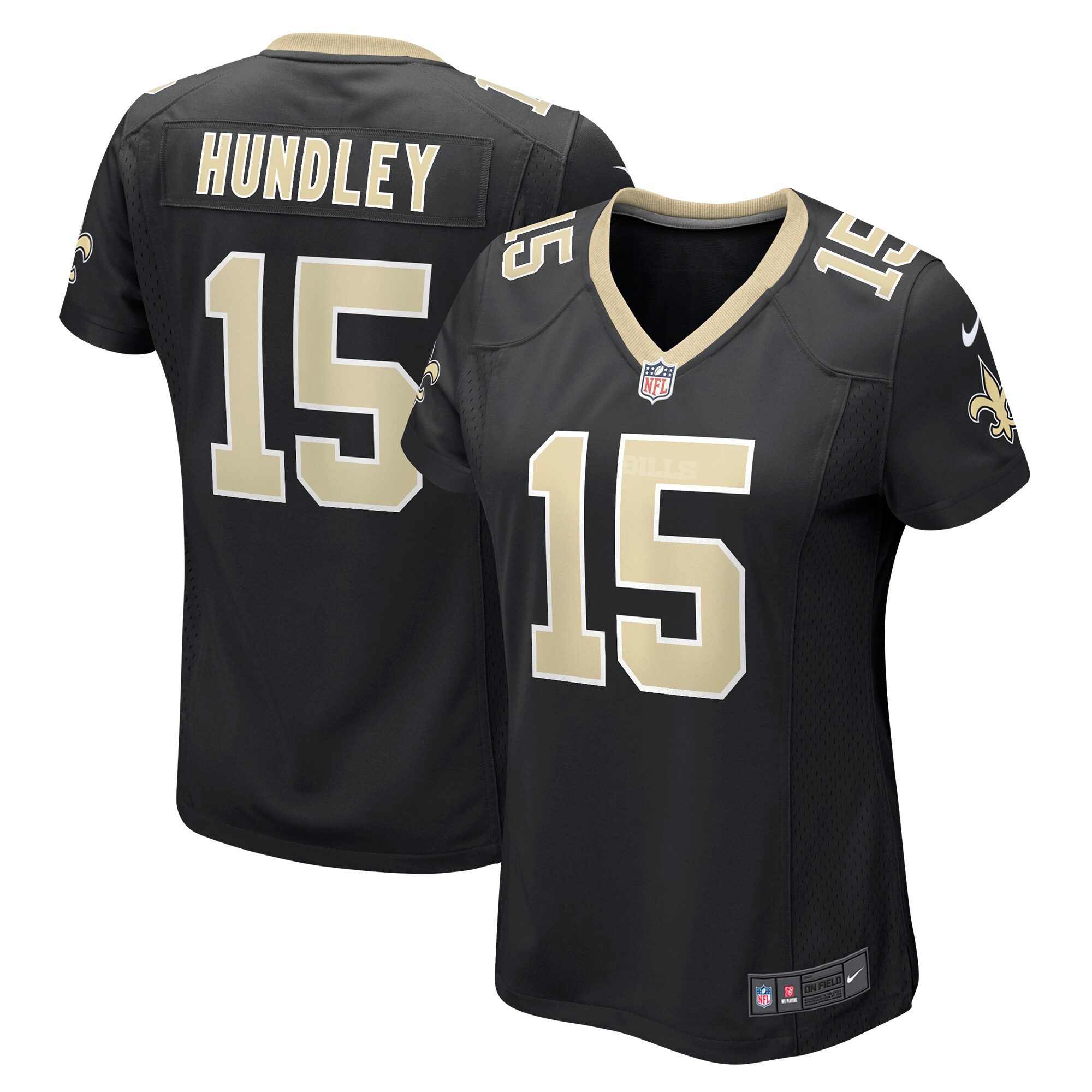 Women's New Orleans Saints Brett Hundley Black Game Player Jersey JS9983 Saliibo
