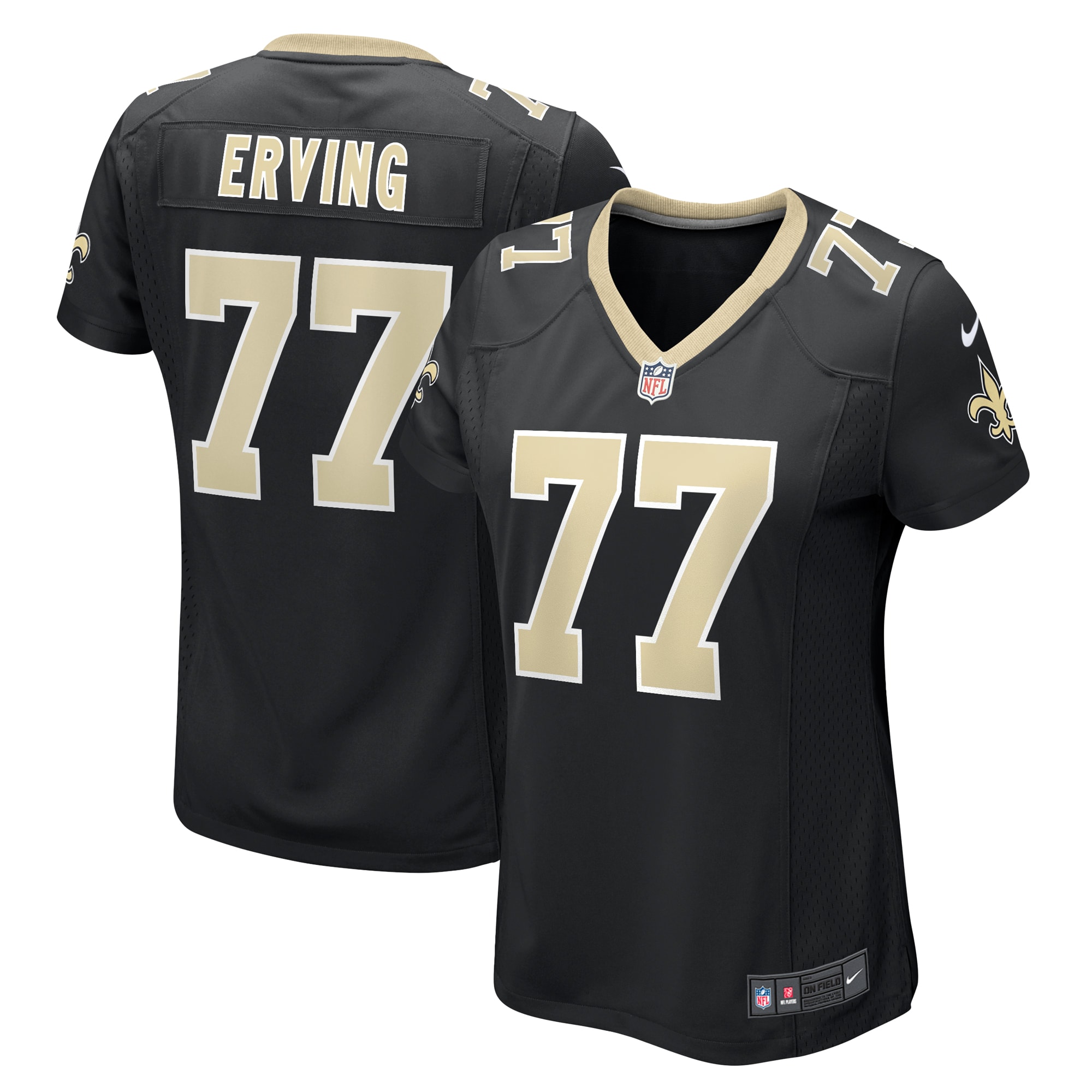 Women's New Orleans Saints Cameron Erving Black Game Jersey JS7312 Saliibo