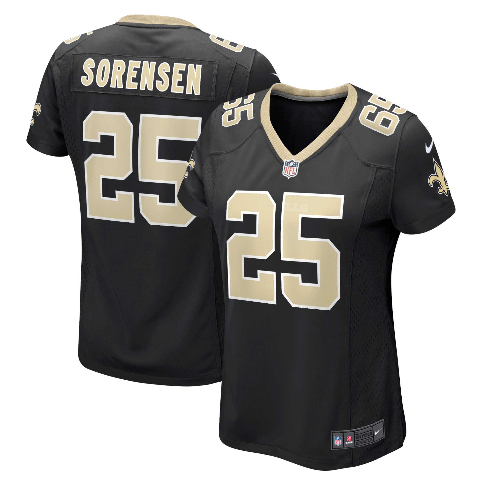 Women's New Orleans Saints Daniel Sorensen Black Game Player Jersey JS1660 Saliibo