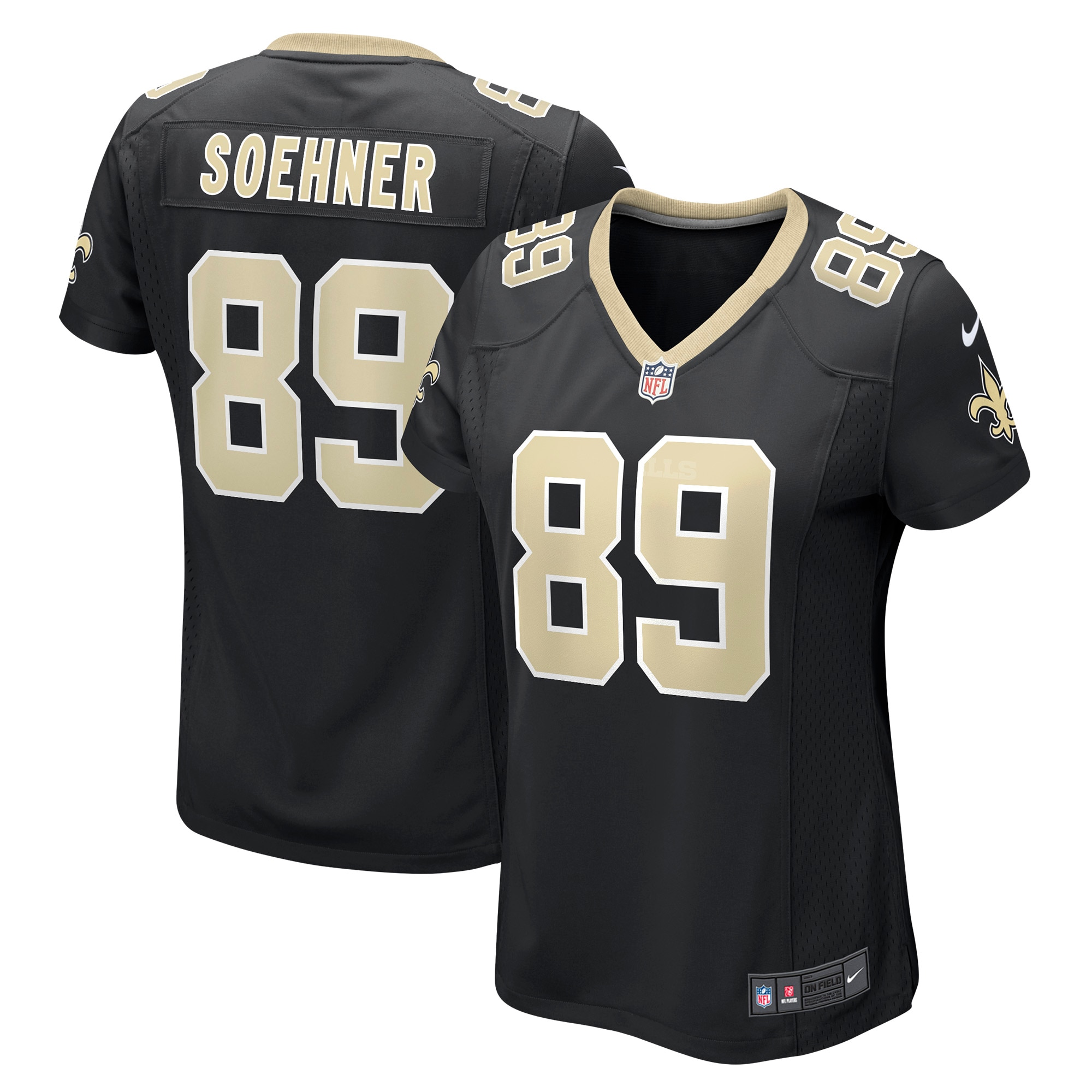 Women's New Orleans Saints Dylan Soehner Black Game Jersey JS8448 Saliibo