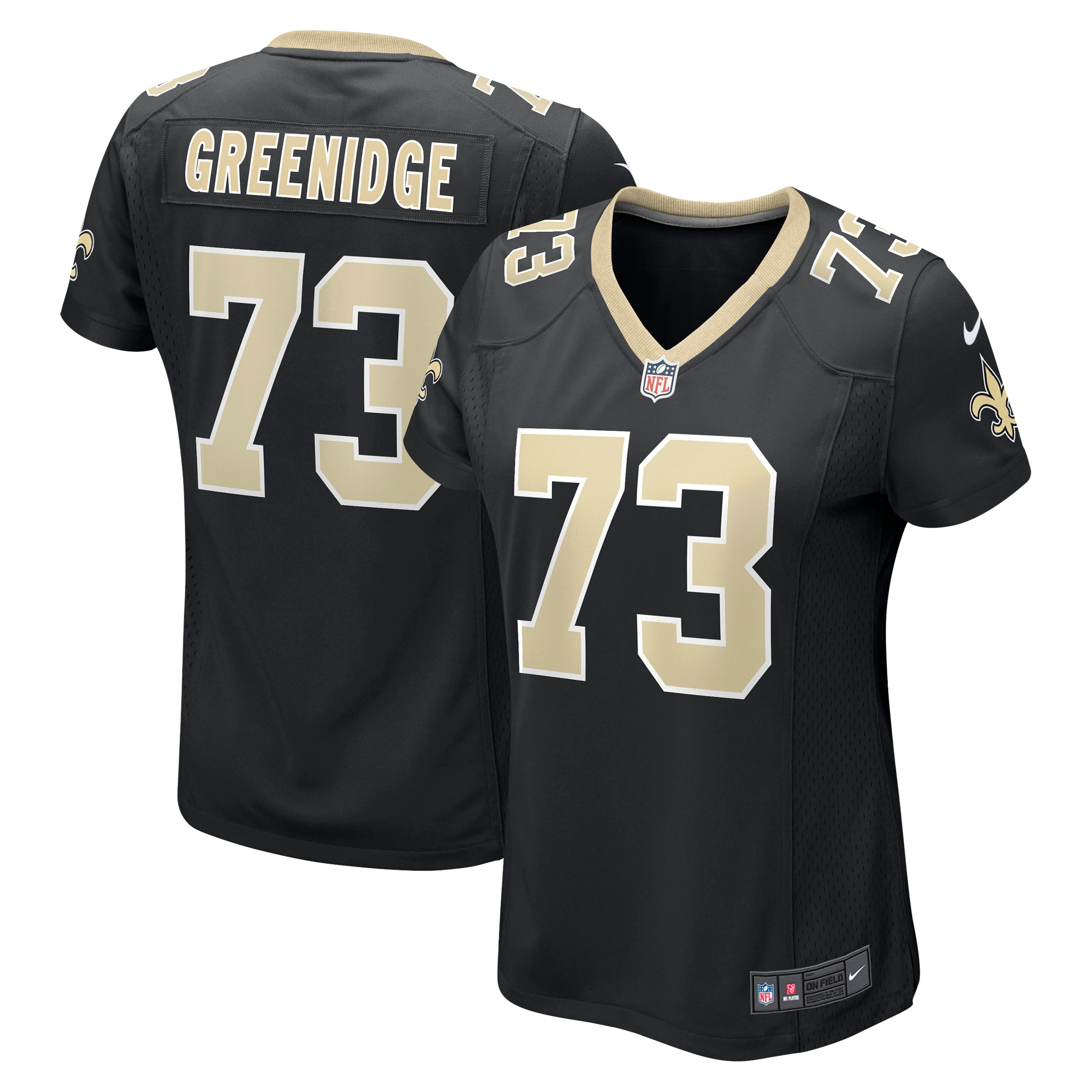 Women's New Orleans Saints Ethan Greenidge Black Game Jersey JS4926 Saliibo