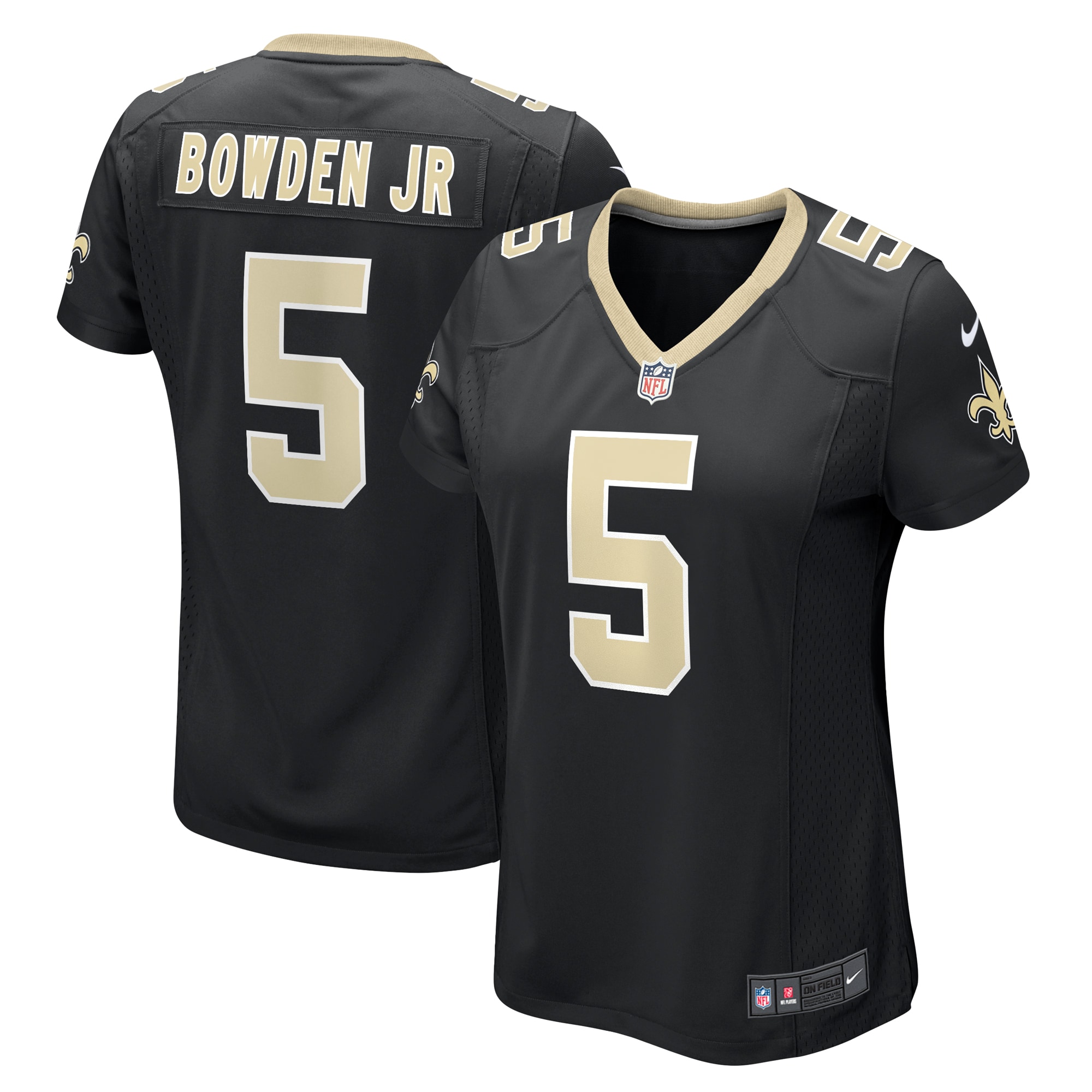 Women's New Orleans Saints Lynn Bowden Jr. Black Team Game Jersey JS7881 Saliibo