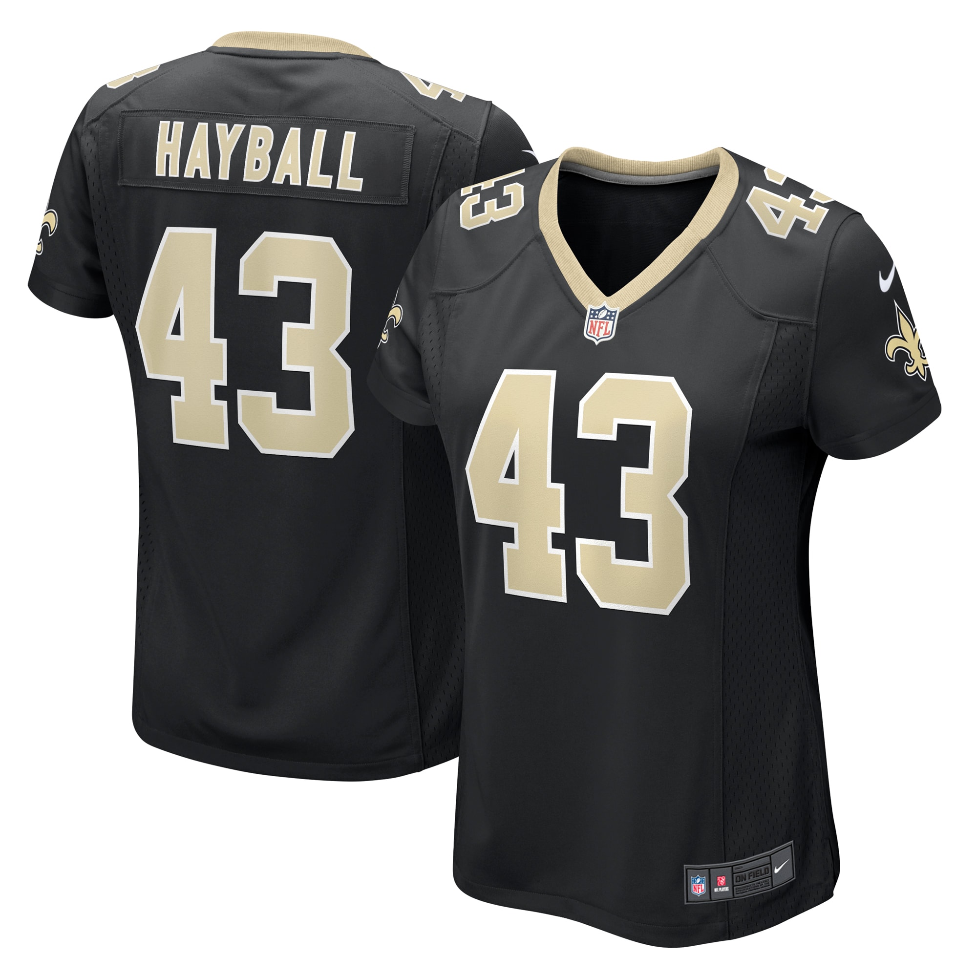 Women's New Orleans Saints Matthew Hayball Black Game Jersey JS6089 Saliibo