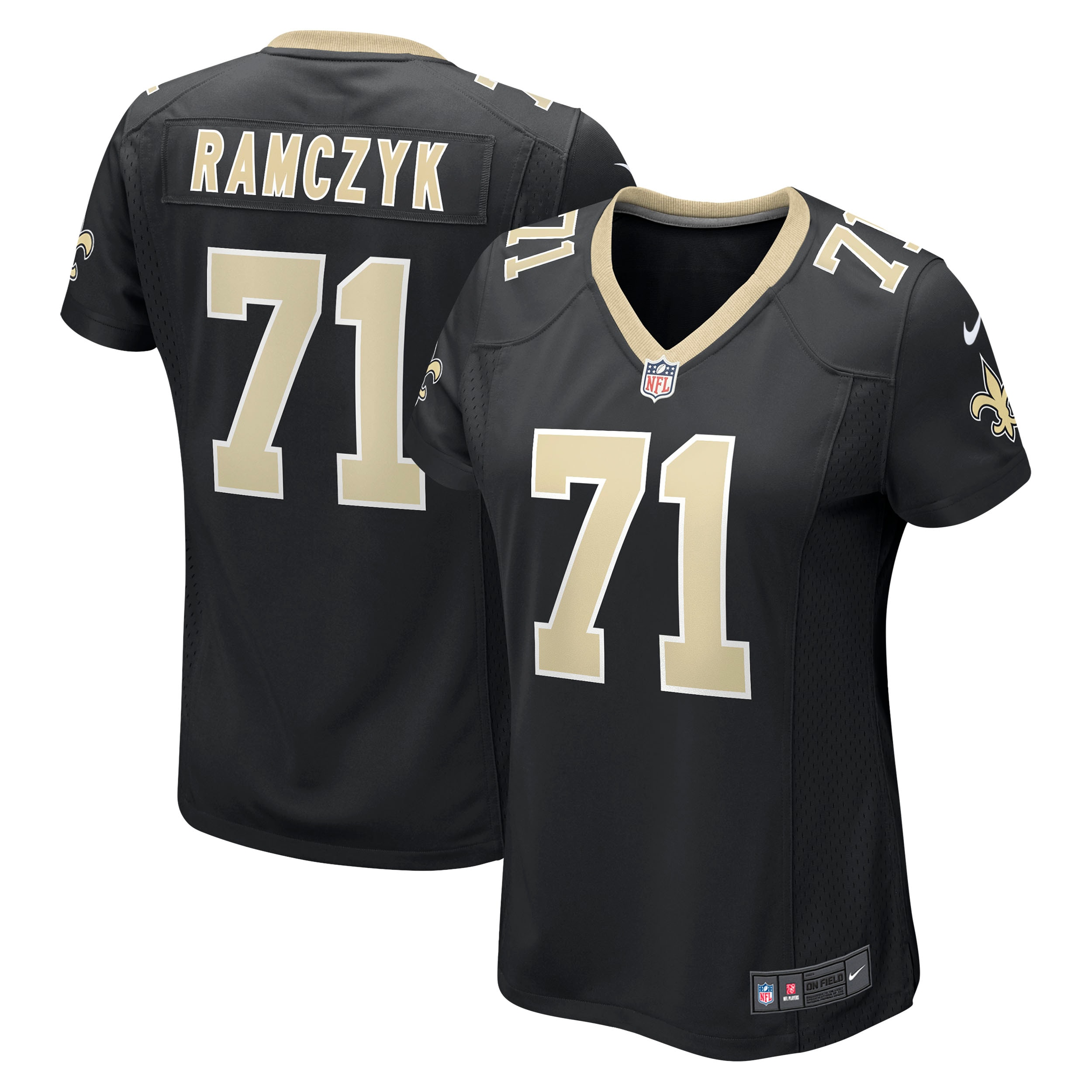 Women's New Orleans Saints Ryan Ramczyk Black Game Jersey JS1696 Saliibo