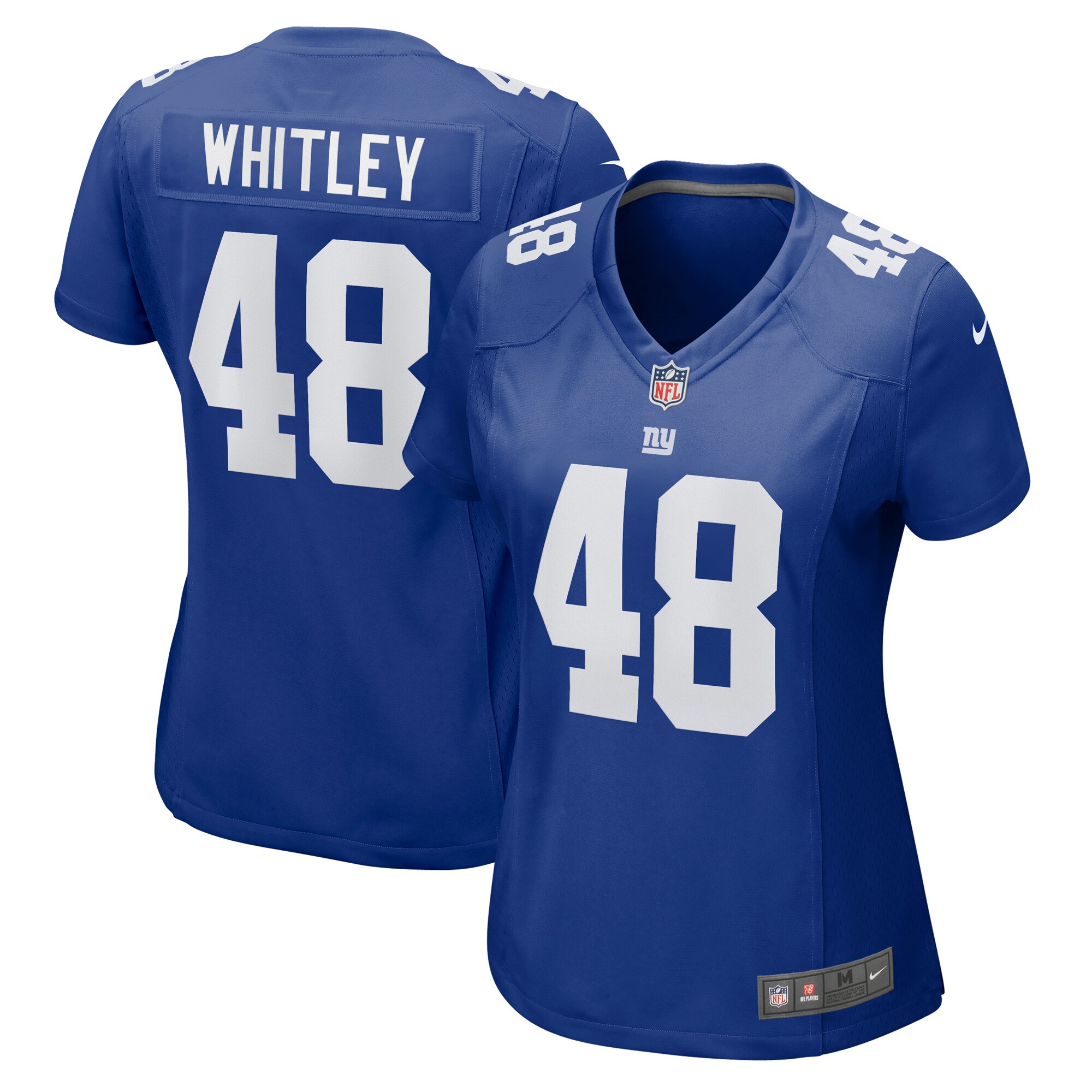 Women's New York Giants Benton Whitley Royal Game Jersey JS4473 Saliibo