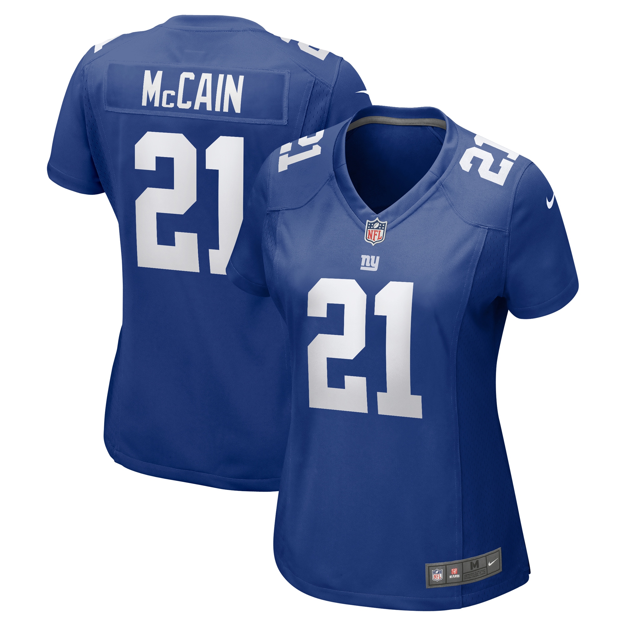 Women's New York Giants Bobby McCain Royal Women's Team Color Jersey JS4206 Saliibo