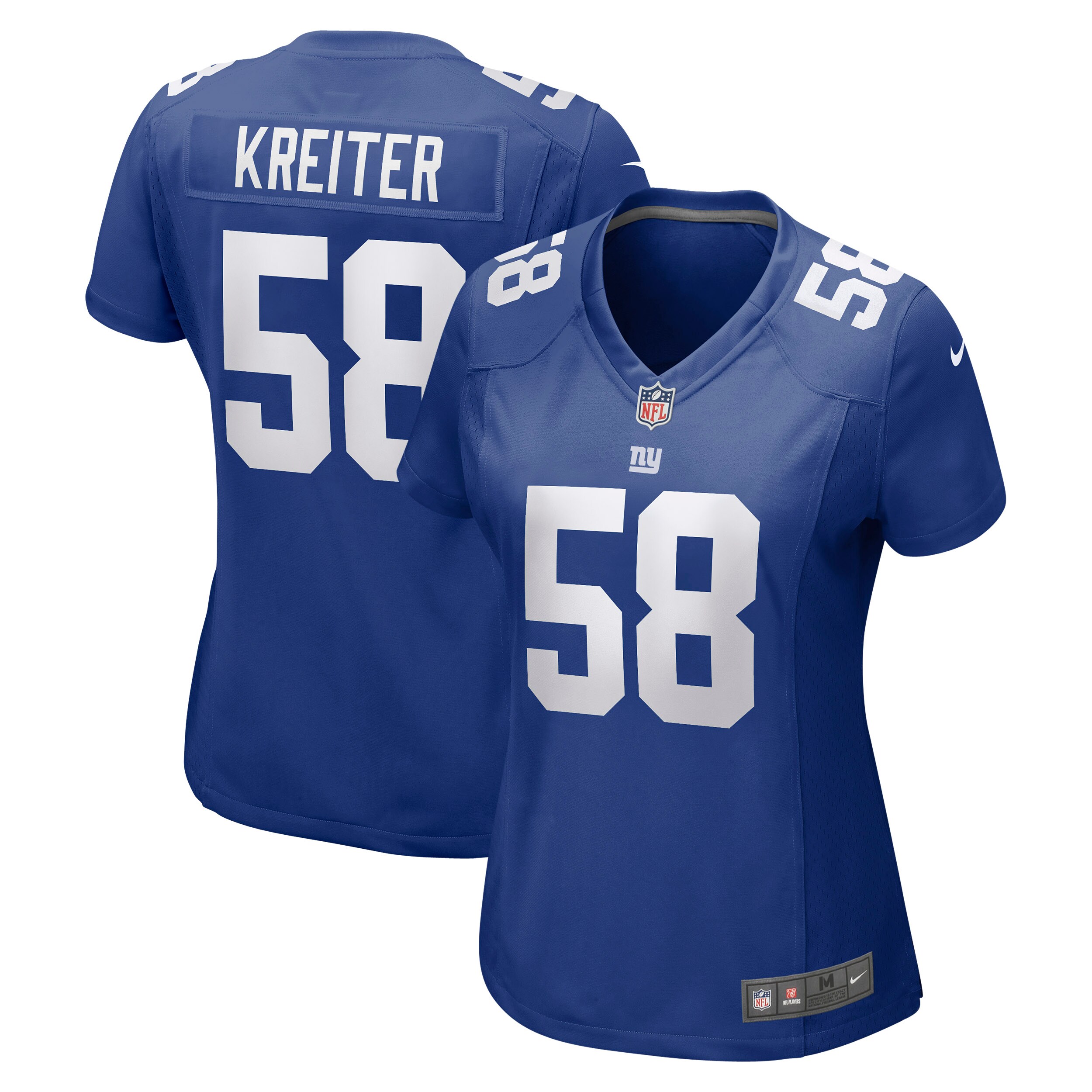 Women's New York Giants Casey Kreiter Royal Game Jersey JS9305 Saliibo