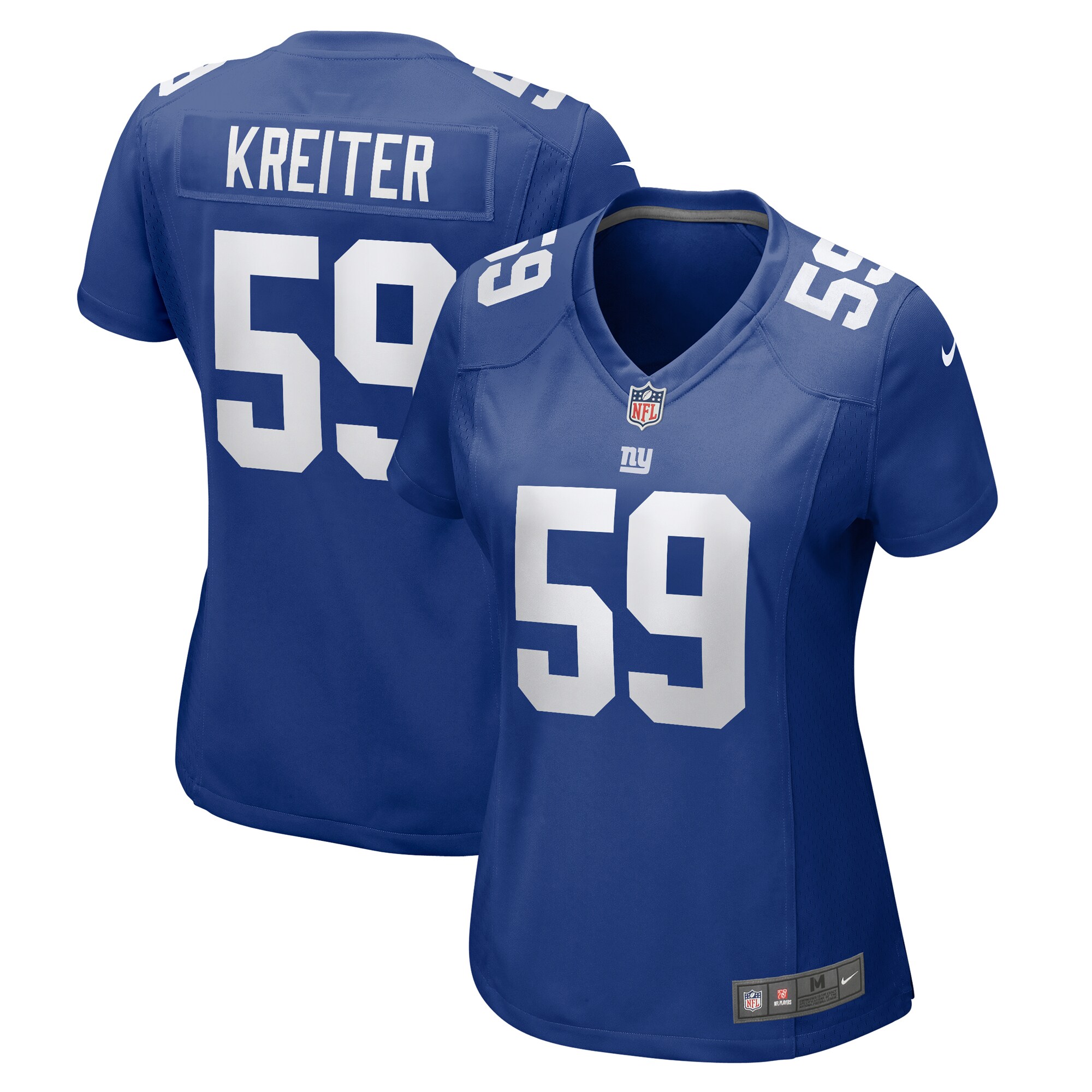 Women's New York Giants Casey Kreiter Royal Team Game Jersey JS7610 Saliibo