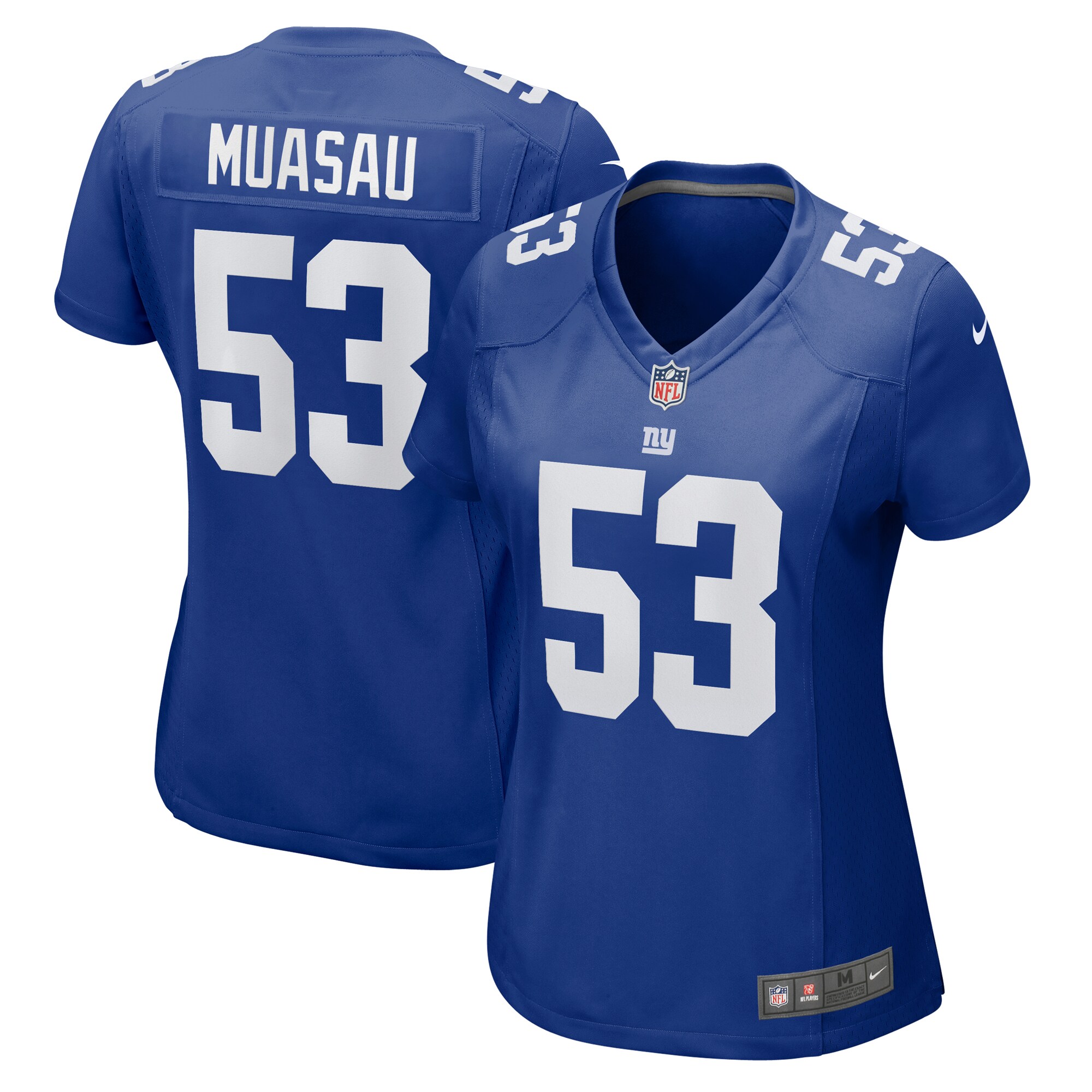 Women's New York Giants Darius Muasau Royal Game Jersey JS1339 Saliibo