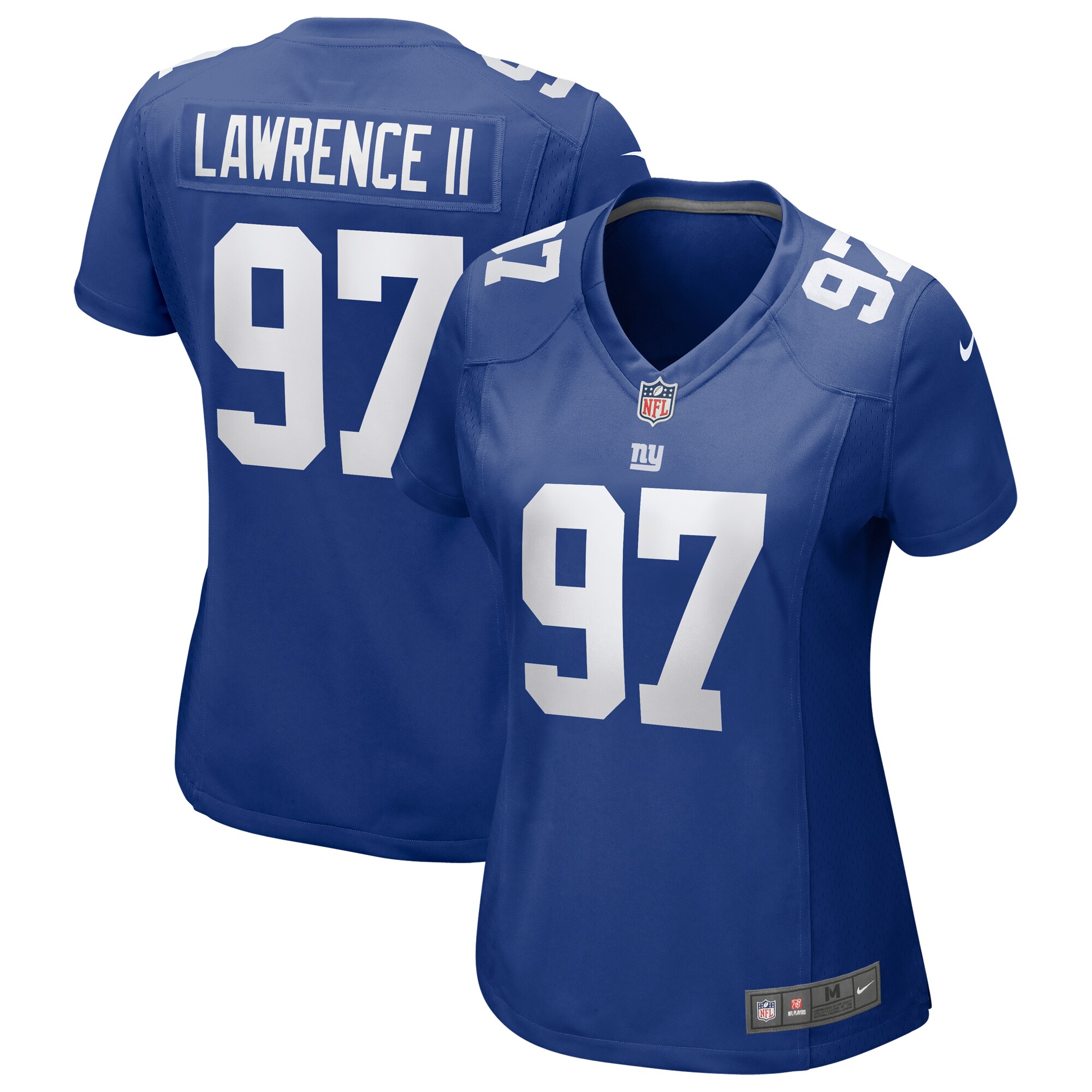 Women's New York Giants Dexter Lawrence II Royal Team Game Player Jersey JS2267 Saliibo