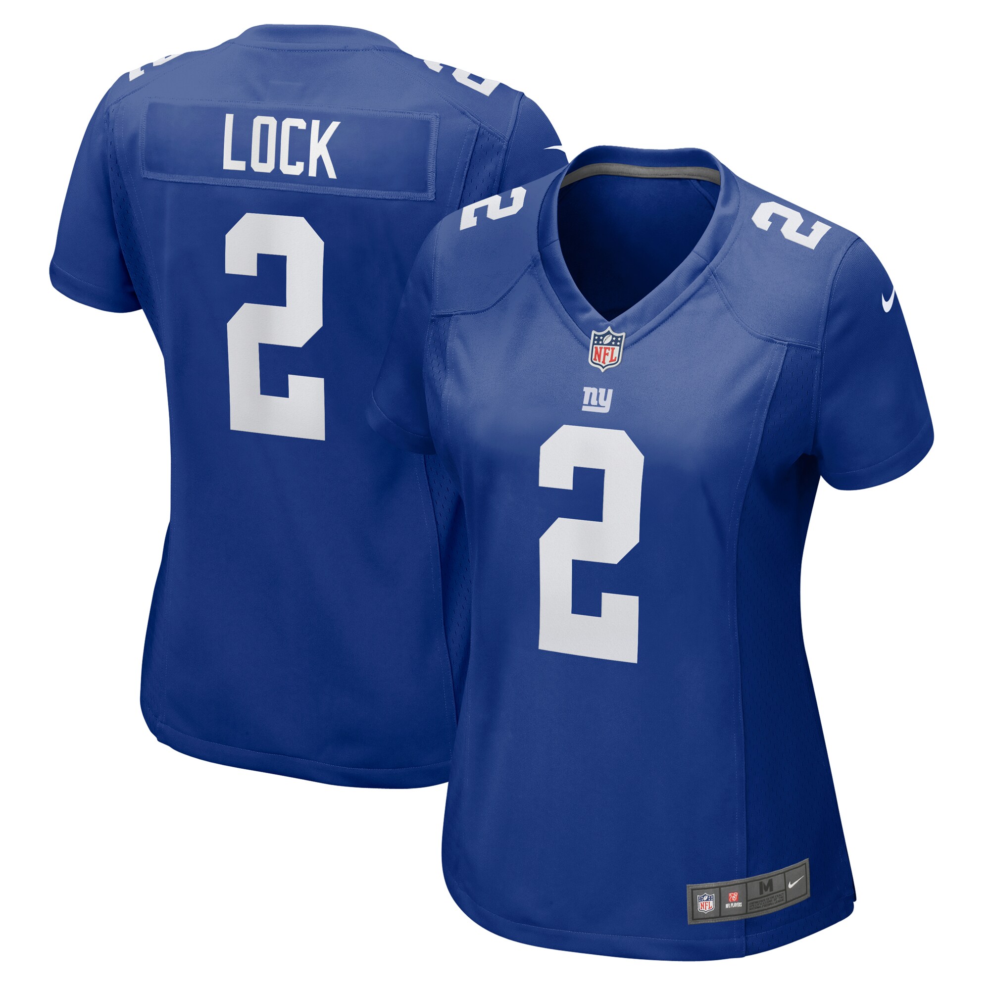 Women's New York Giants Drew Lock Royal Game Jersey JS6278 Saliibo