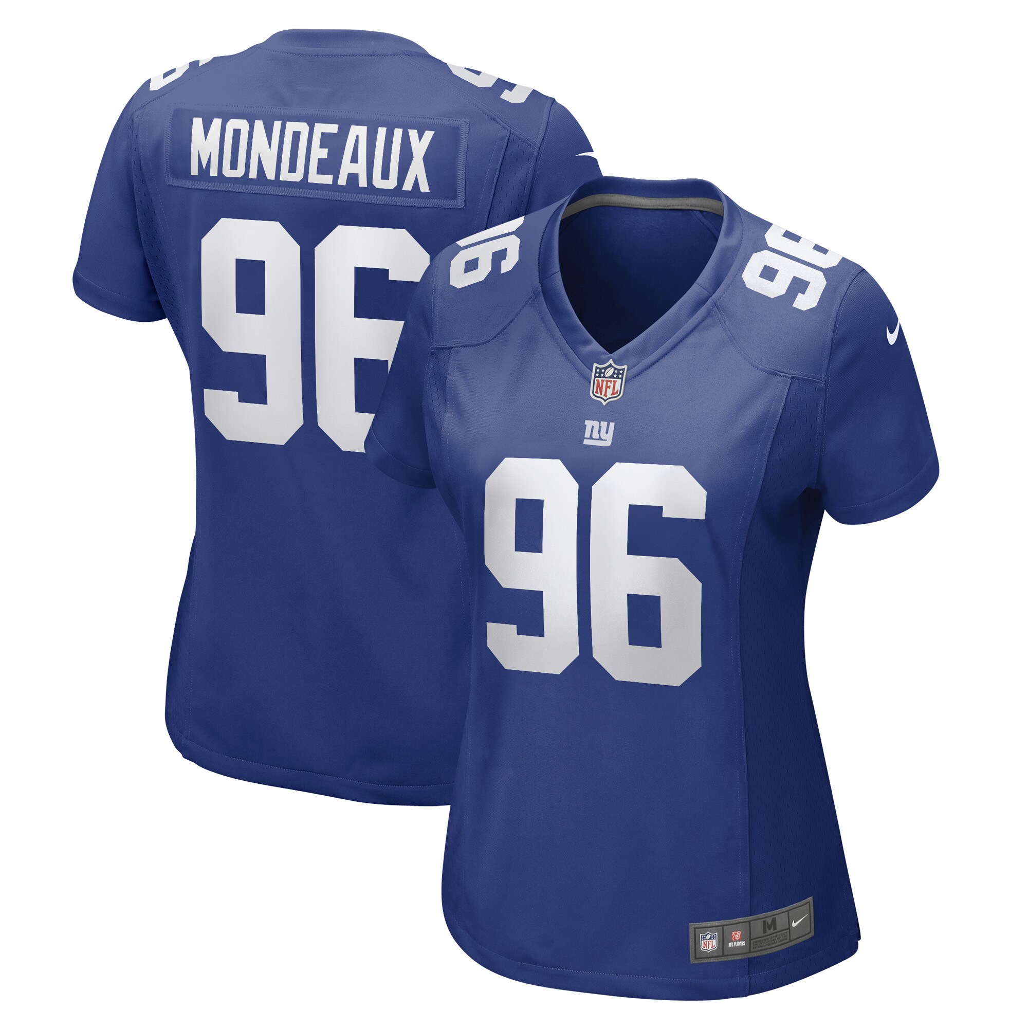 Women's New York Giants Henry Mondeaux Royal Game Player Jersey JS9062 Saliibo