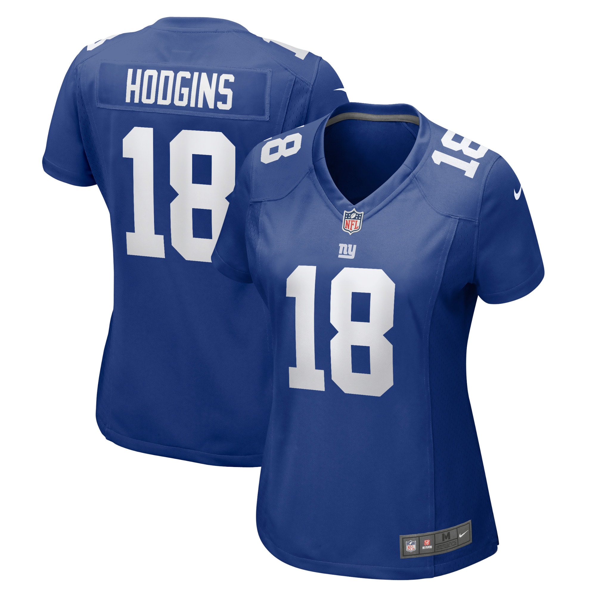 Women's New York Giants Isaiah Hodgins Royal Home Game Player Jersey JS2900 Saliibo
