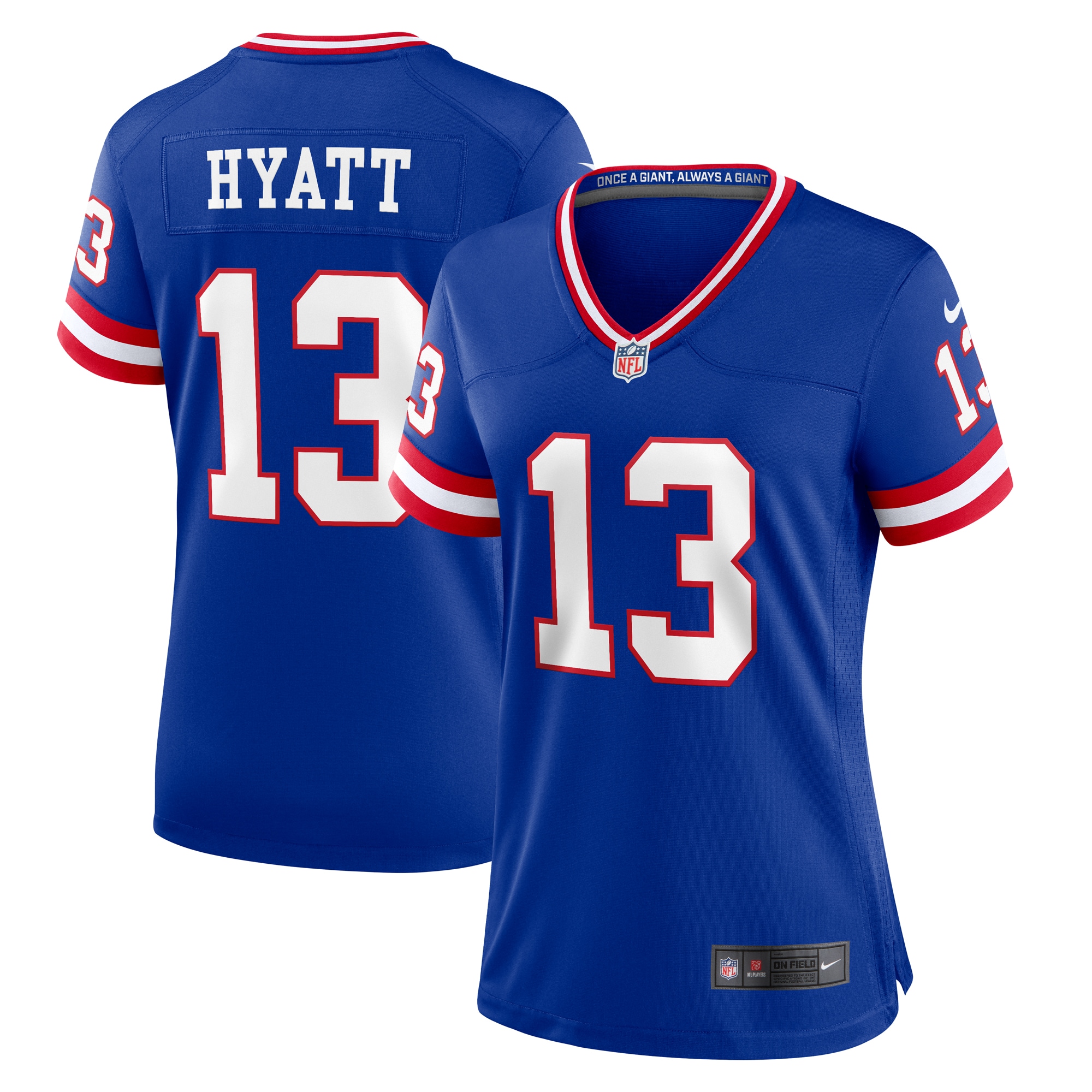 Women's New York Giants Jalin Hyatt Royal Team Game Jersey JS3696 Saliibo
