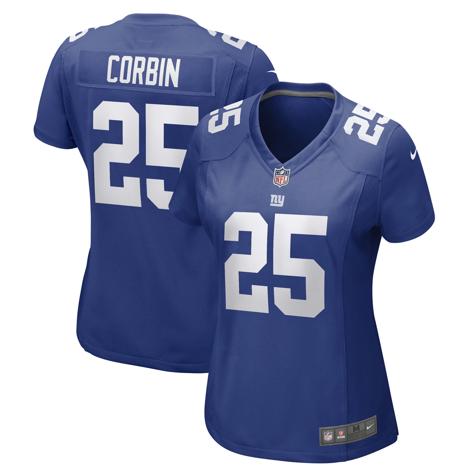 Women's New York Giants Jashaun Corbin Royal Game Player Jersey JS8130 Saliibo