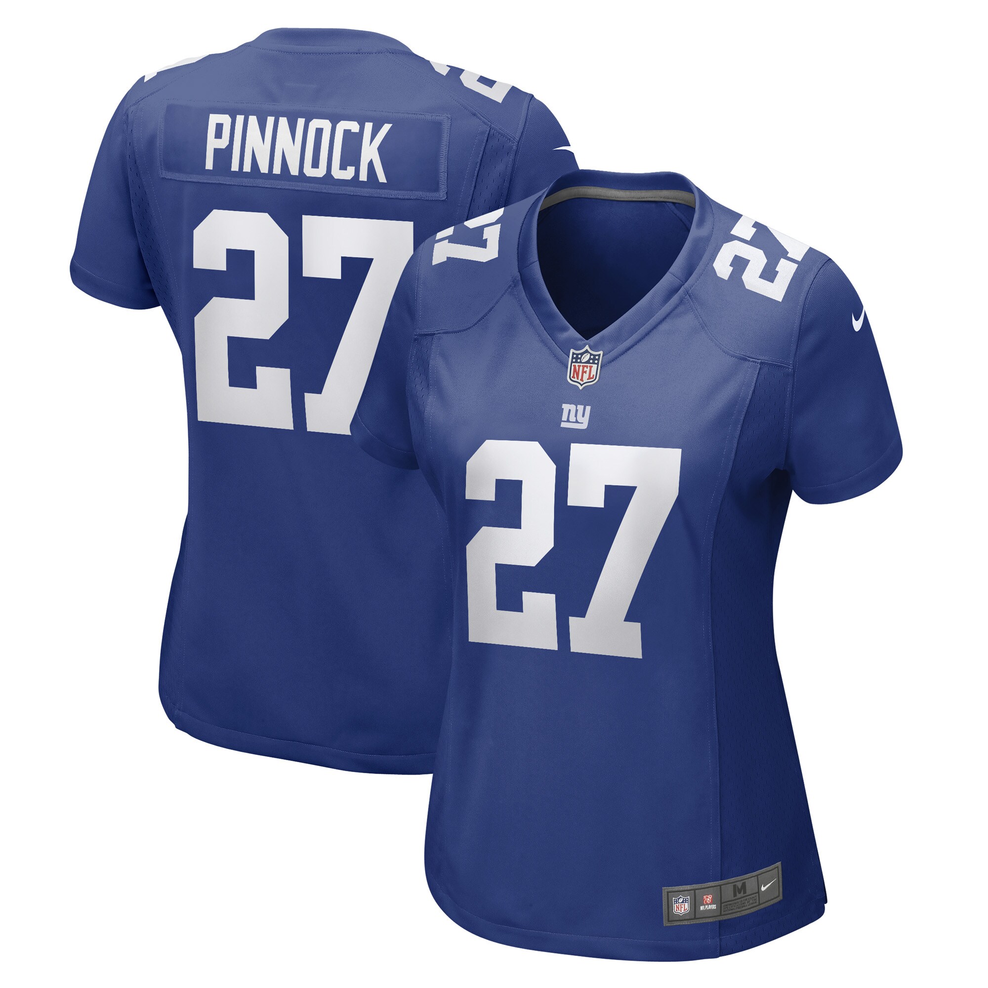 Women's New York Giants Jason Pinnock Royal Game Player Jersey JS4588 Saliibo