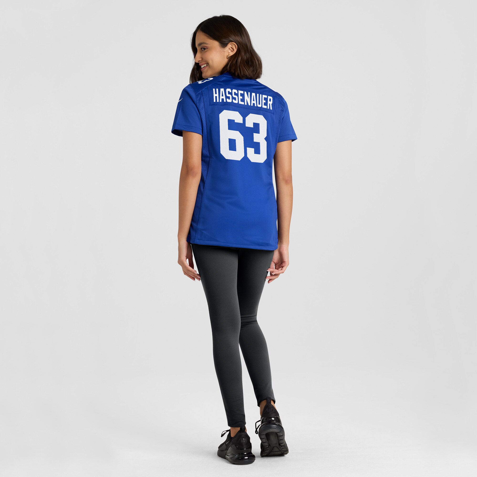 Women's New York Giants JC Hassenauer Royal Team Game Jersey JS8068 Saliibo - Image 5