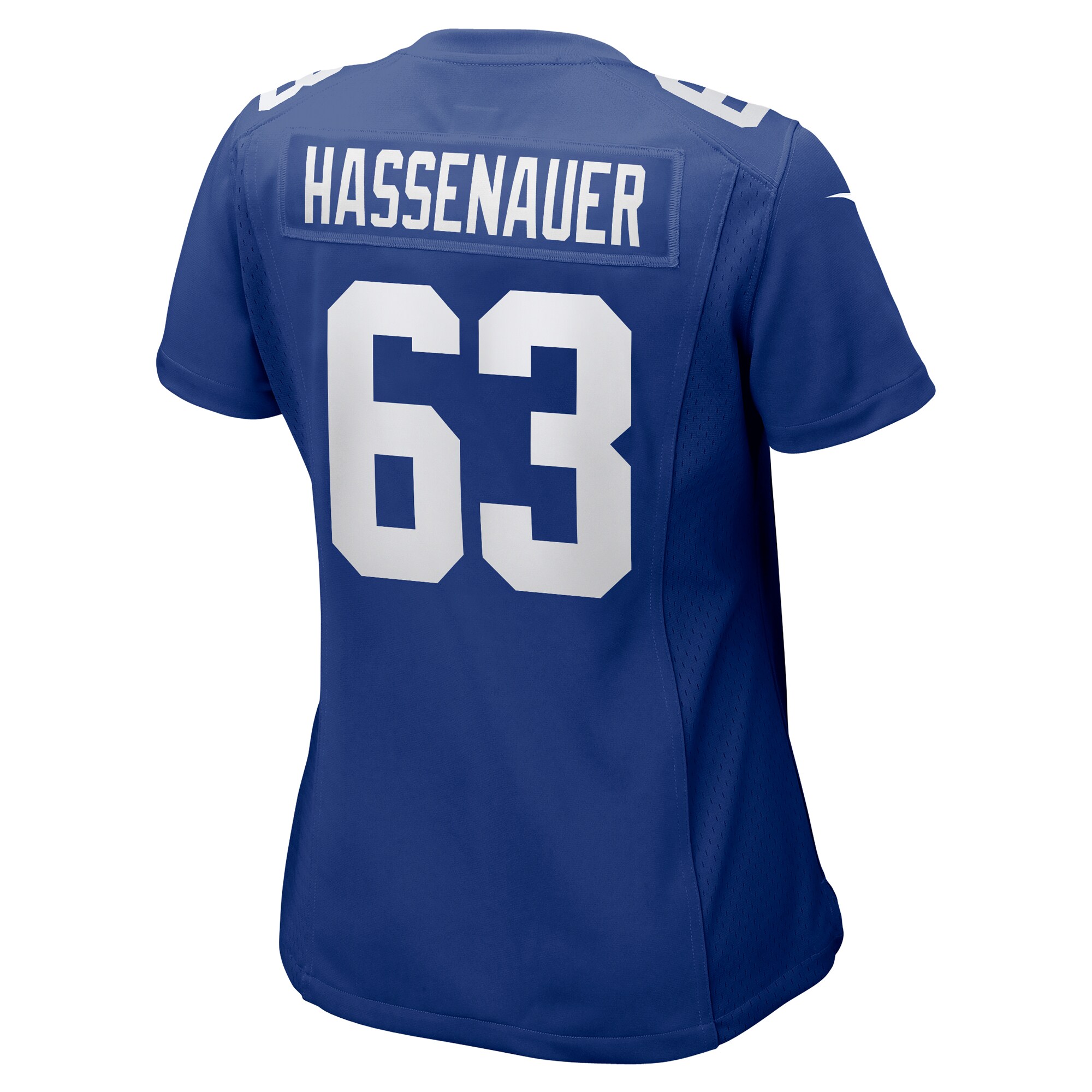 Women's New York Giants JC Hassenauer Royal Team Game Jersey JS8068 Saliibo - Image 3