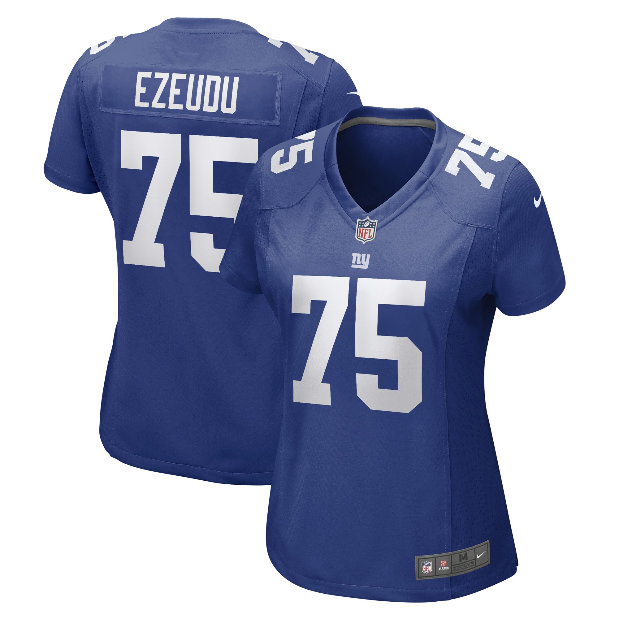 Women's New York Giants Joshua Ezeudu Royal Game Player Jersey JS5553 Saliibo