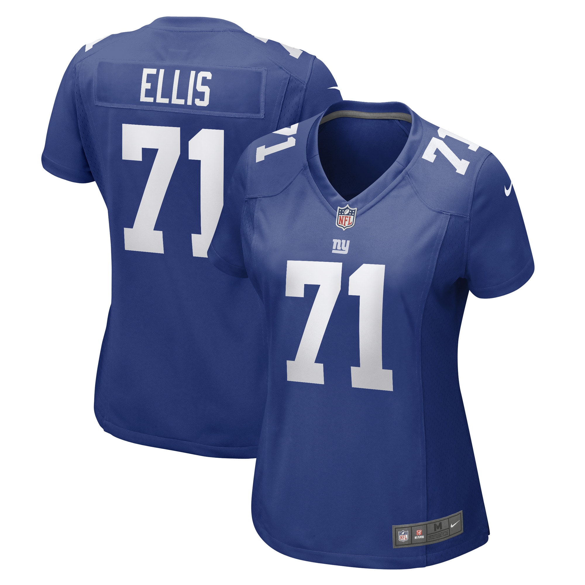 Women's New York Giants Justin Ellis Royal Game Player Jersey JS4362 Saliibo