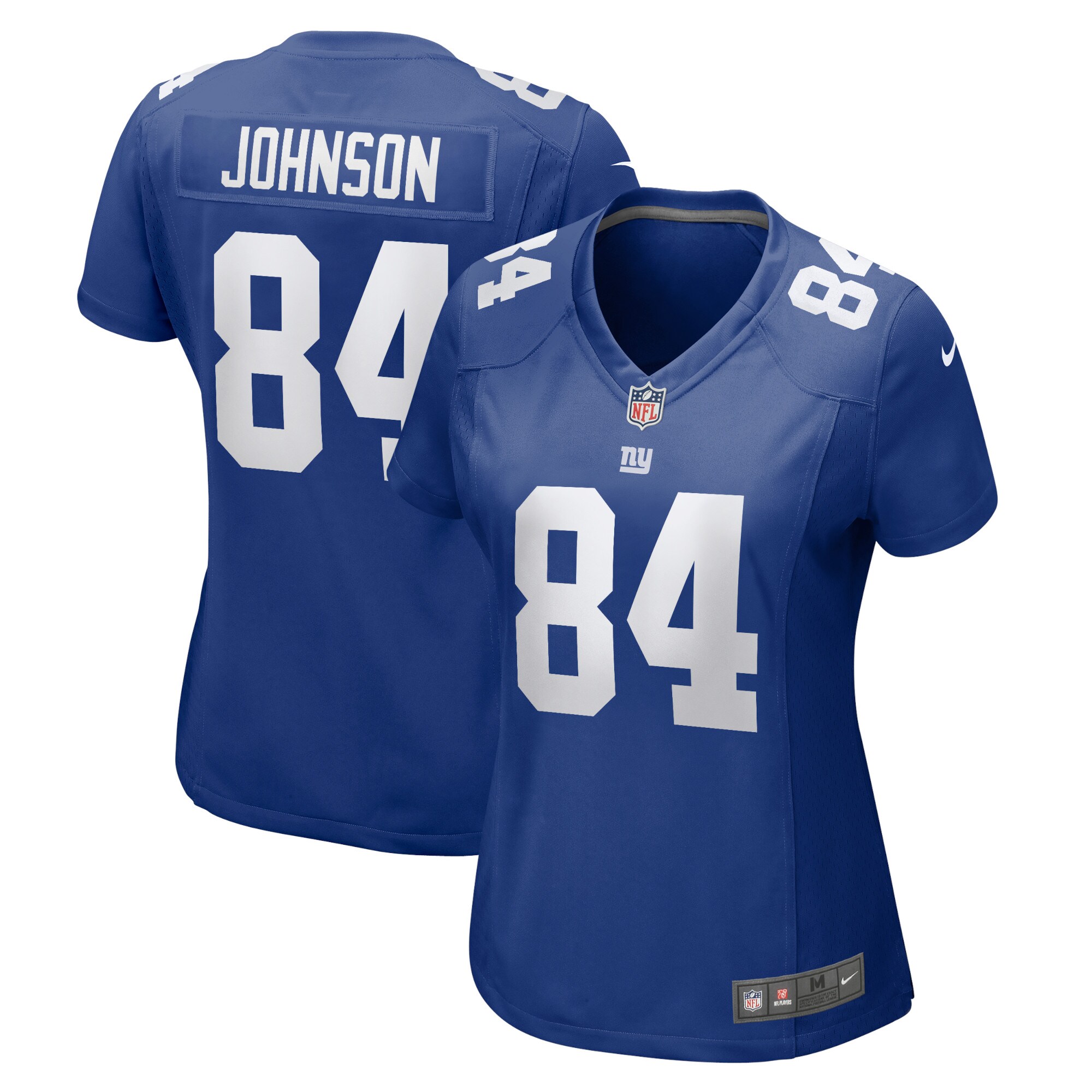 Women's New York Giants Marcus Johnson Royal Home Game Player Jersey JS5908 Saliibo