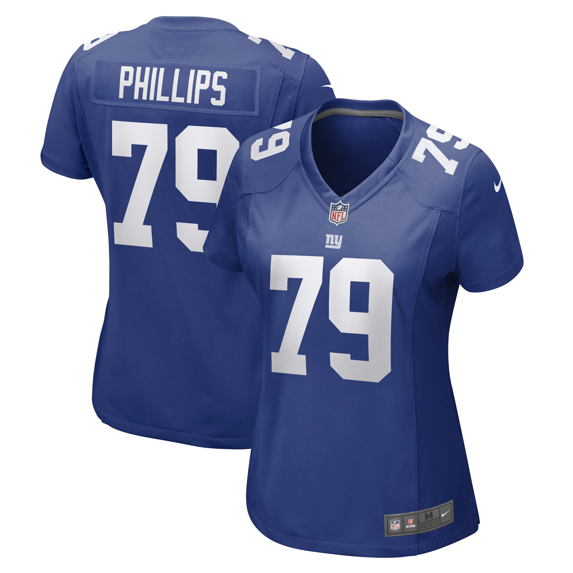 Women's New York Giants Tyre Phillips Royal Game Player Jersey JS4301 Saliibo