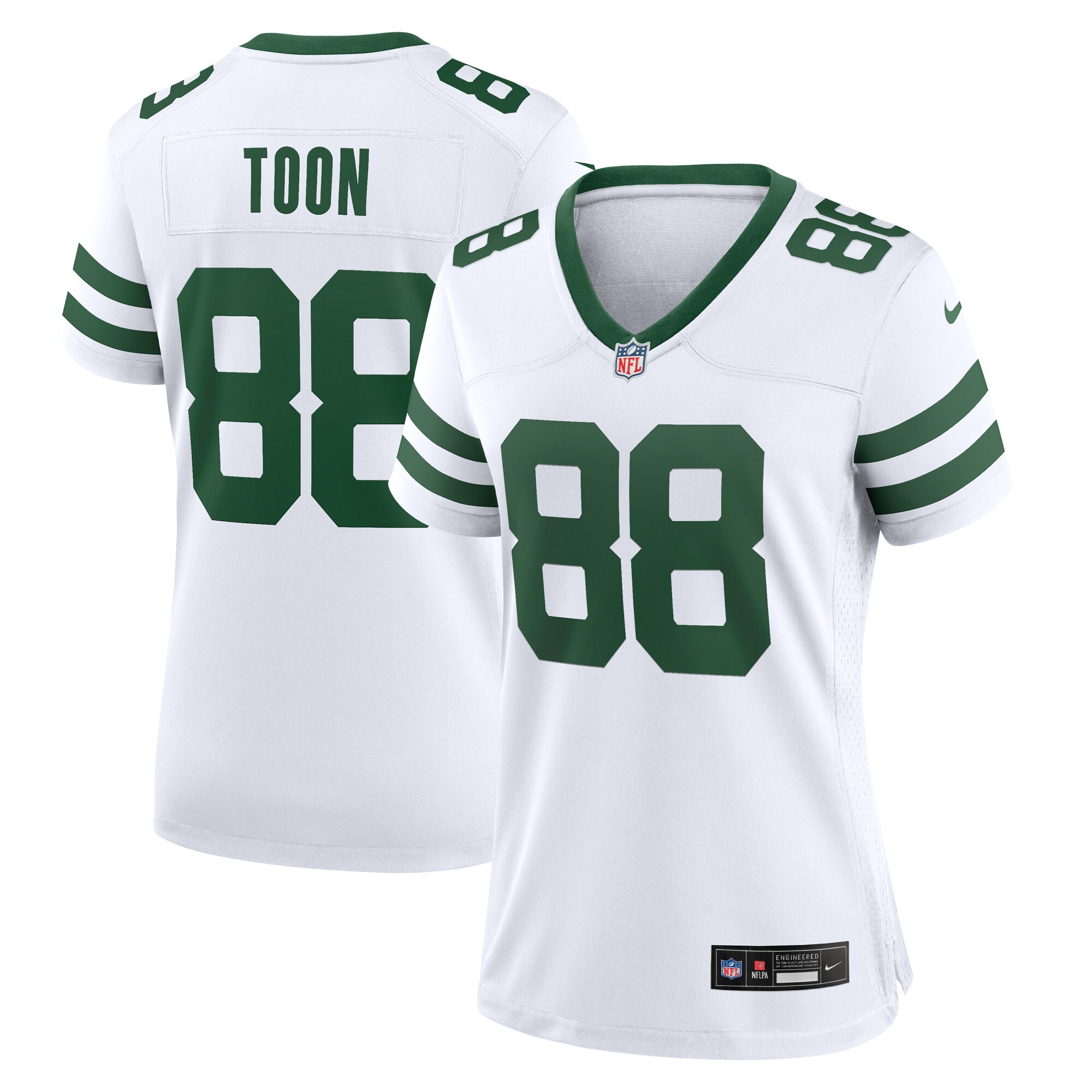 Women's New York Jets Al Toon White Legacy Retired Player Game Jersey JS6841 Saliibo