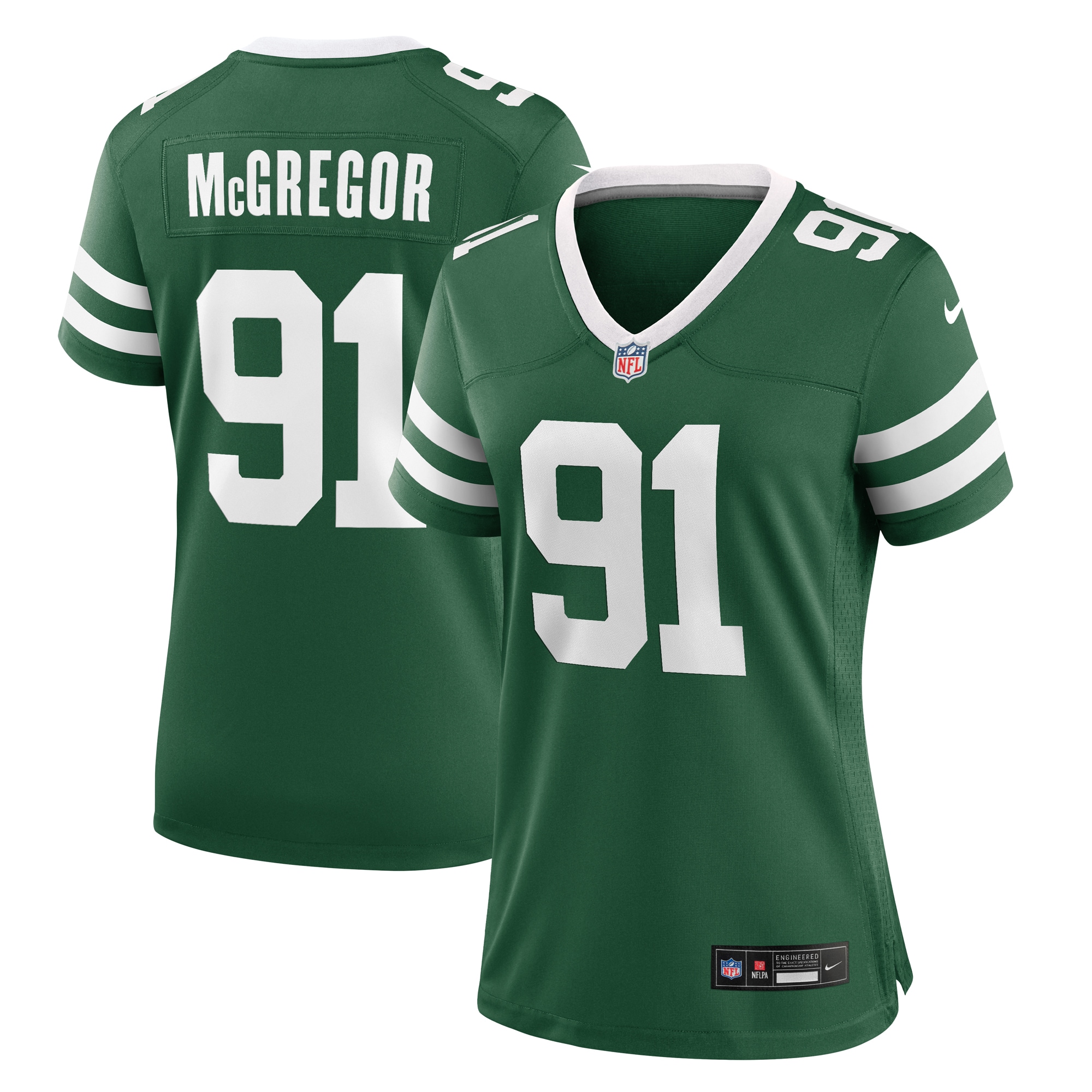 Women's New York Jets Braiden McGregor Legacy Green Team Game Jersey JS6630 Saliibo