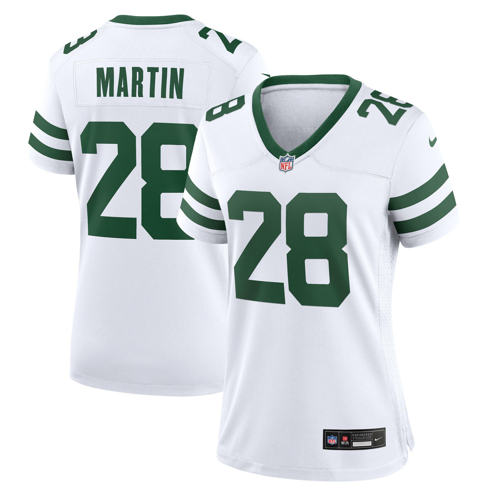Women's New York Jets Curtis Martin White Legacy Retired Player Game Jersey JS1614 Saliibo