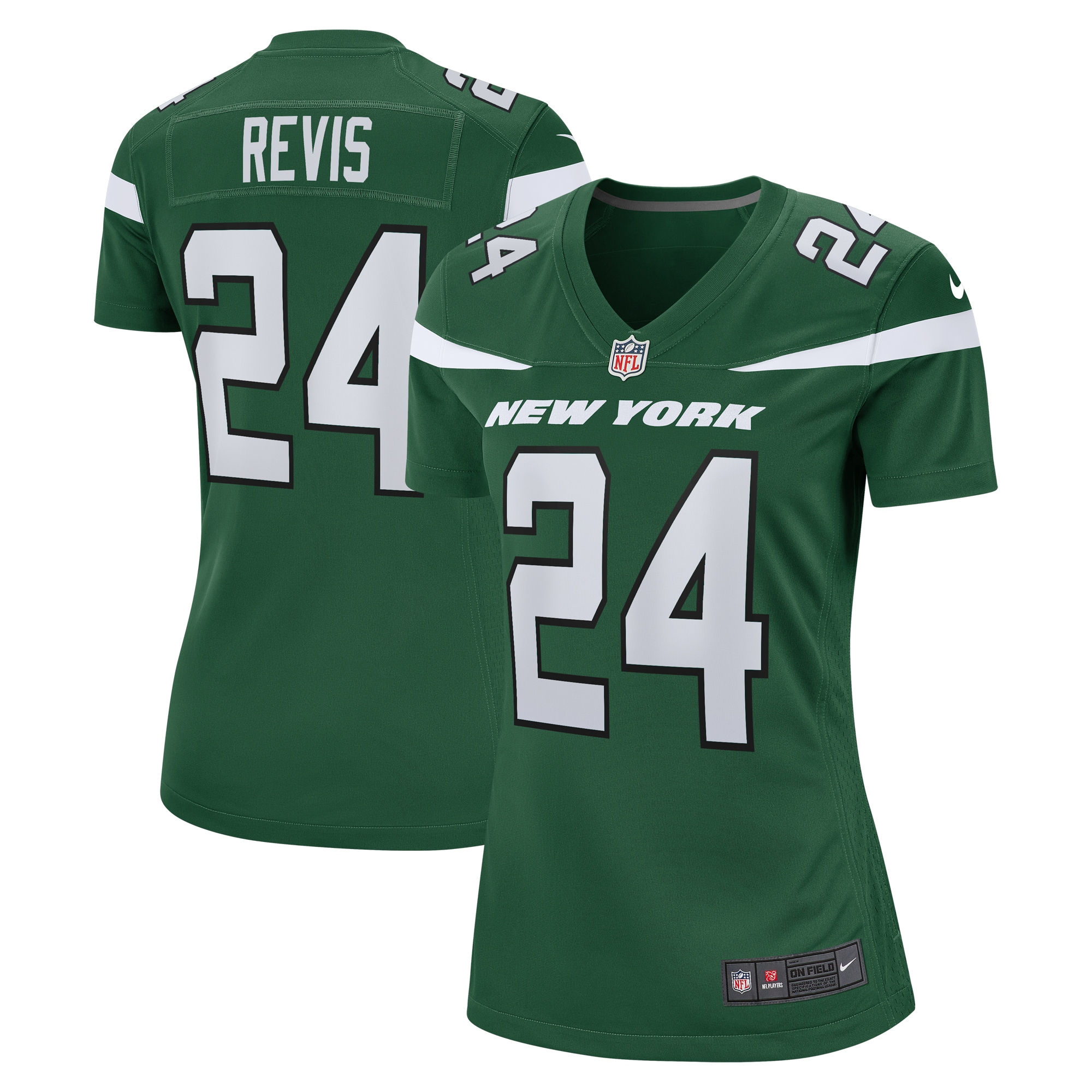 Women's New York Jets Darrelle Revis Gotham Green Retired Player Game Jersey JS5912 Saliibo