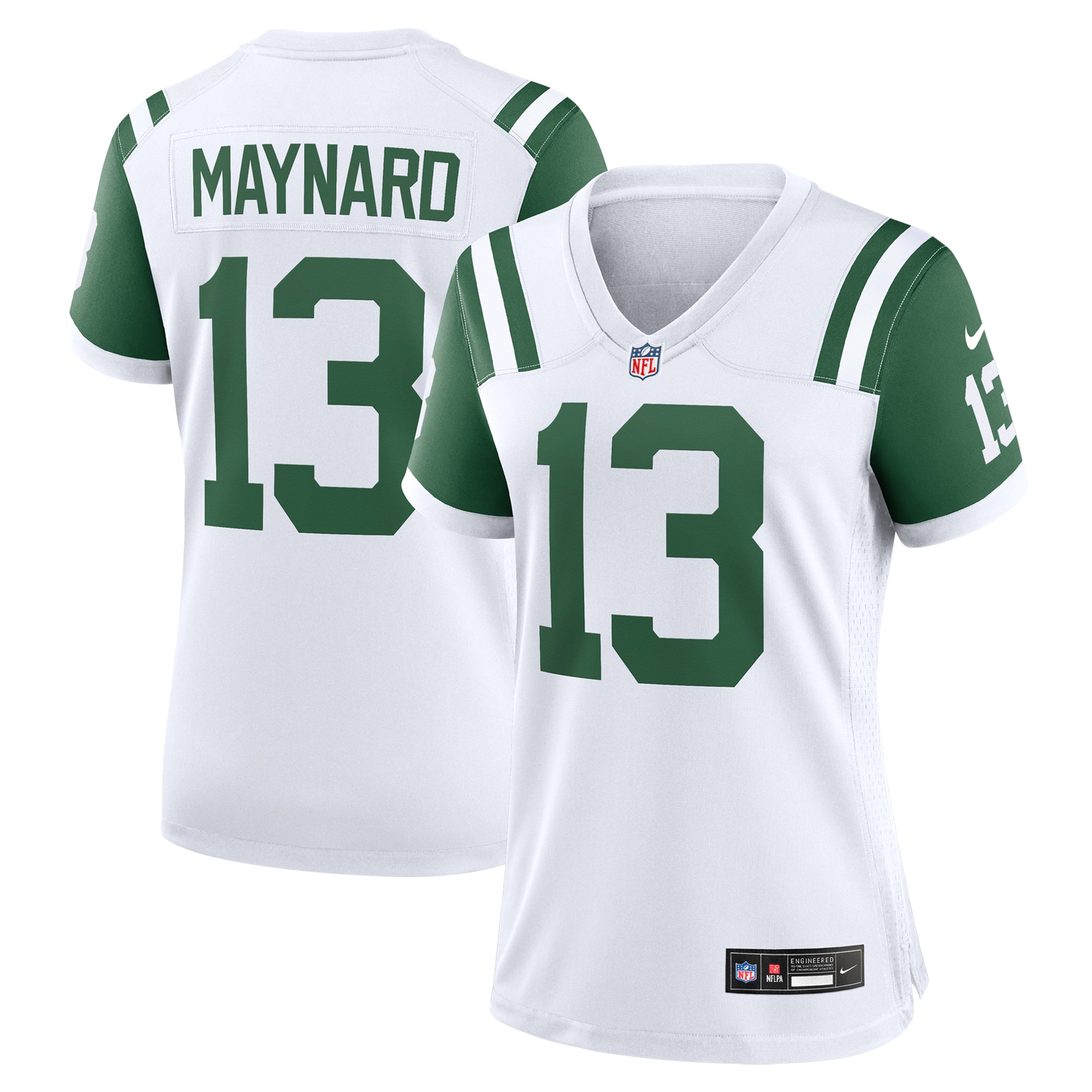 Women's New York Jets Don Maynard White Classic Alternate Retired Player Game Jersey JS7152 Saliibo