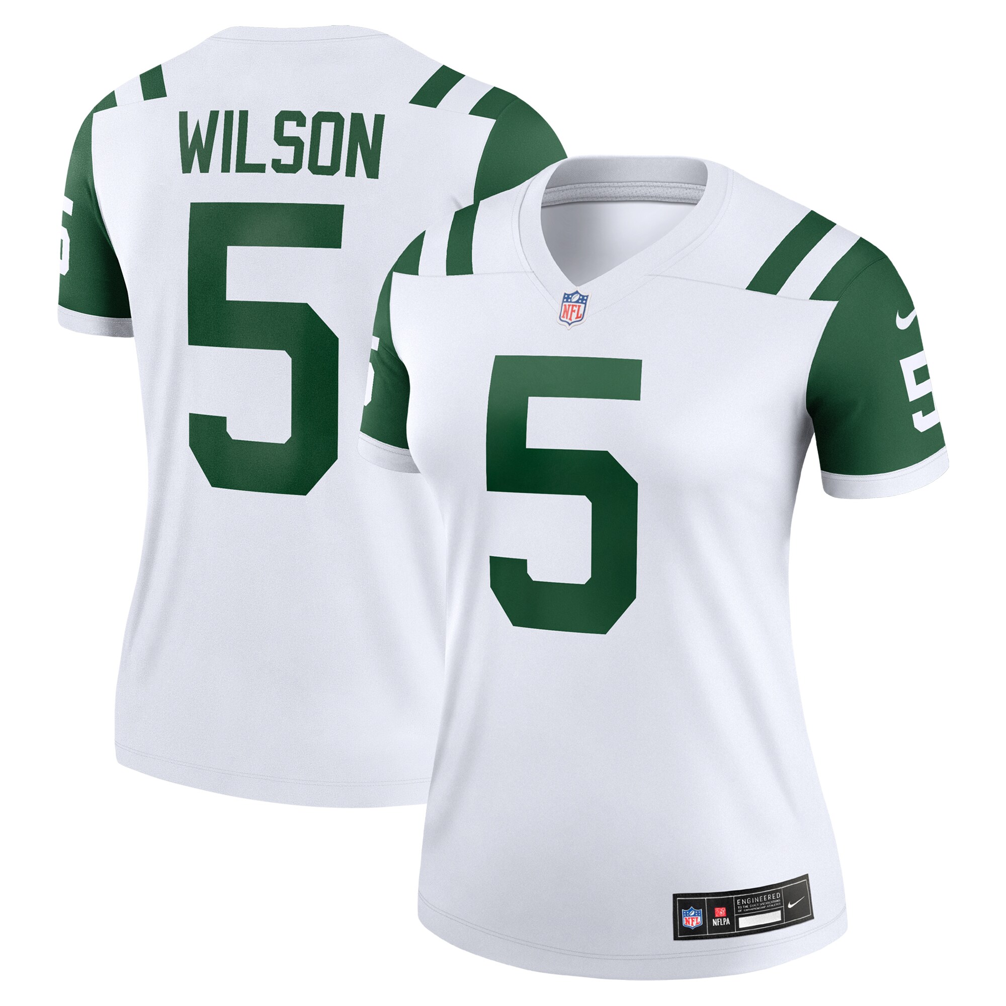 Women's New York Jets Garrett Wilson Classic Alternate White Alternate Legend Player Performance Top JS5204 Saliibo